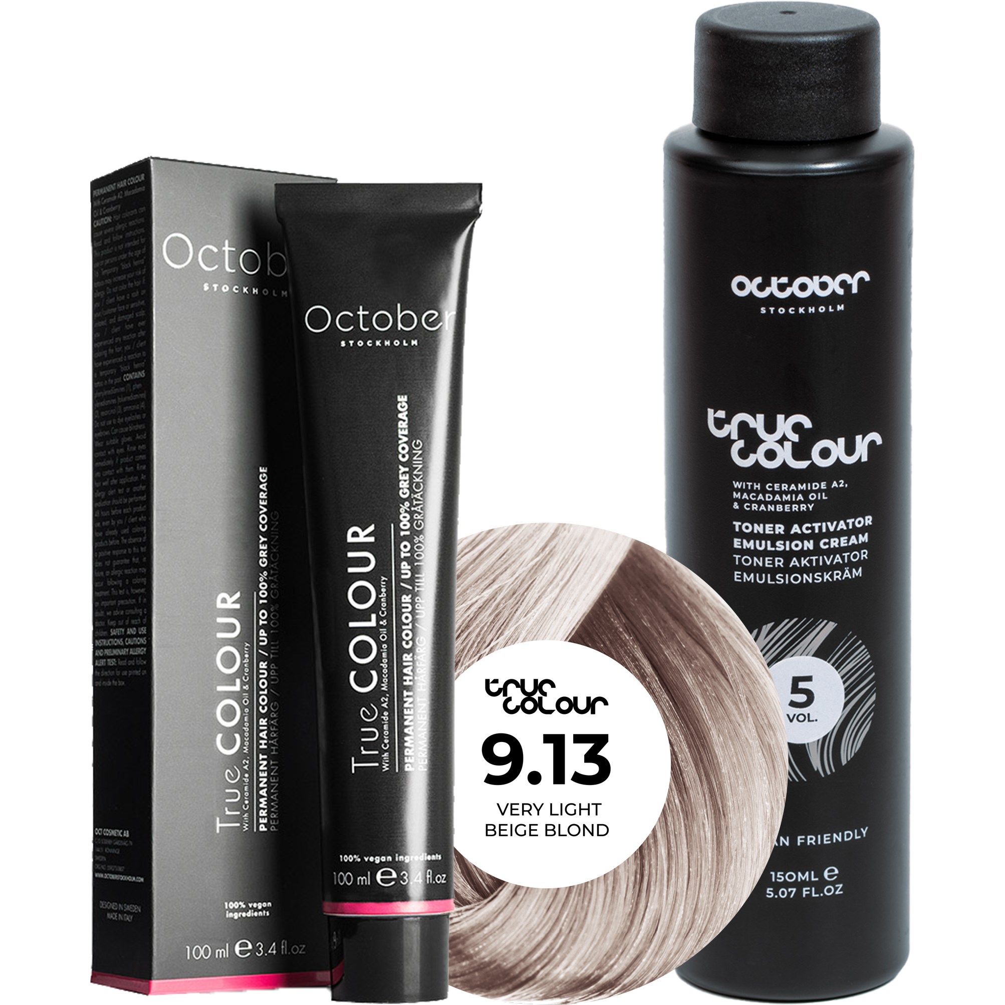 October Stockholm True Colour 5 Vol Colour Activator 150 ml & Col