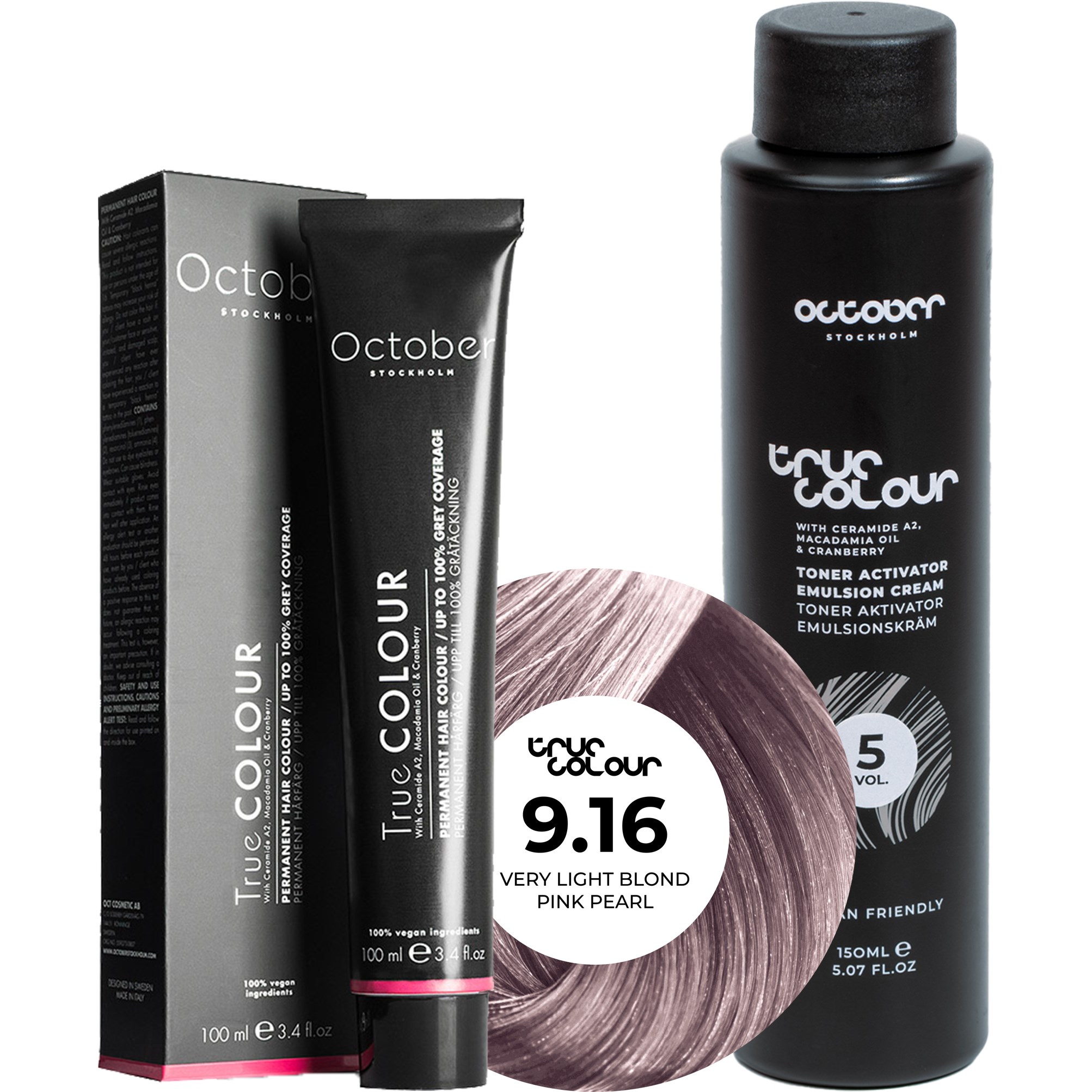 October Stockholm True Colour 5 Vol Colour Activator 150 ml & Col