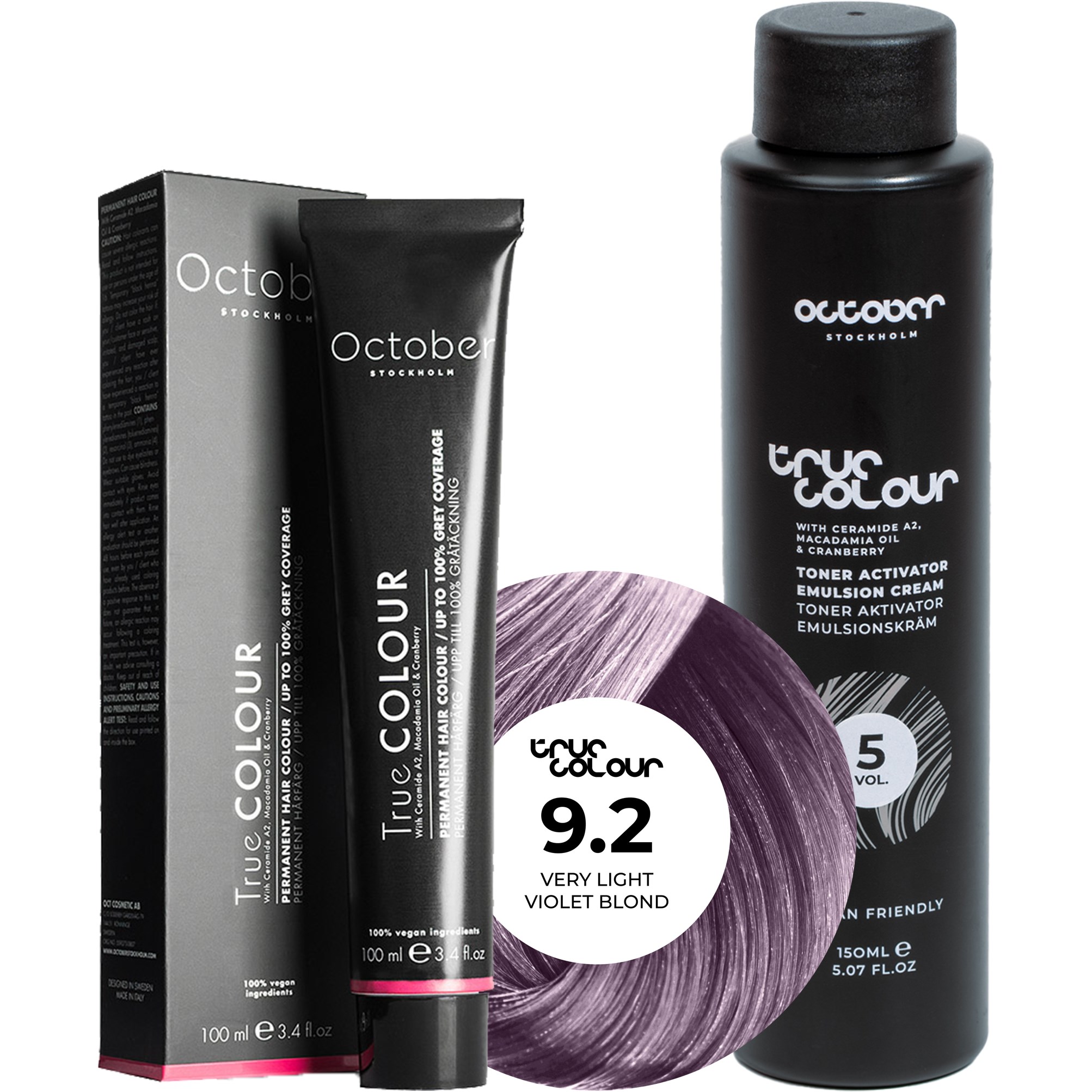 October Stockholm True Colour 5 Vol Colour Activator 150 ml & Col