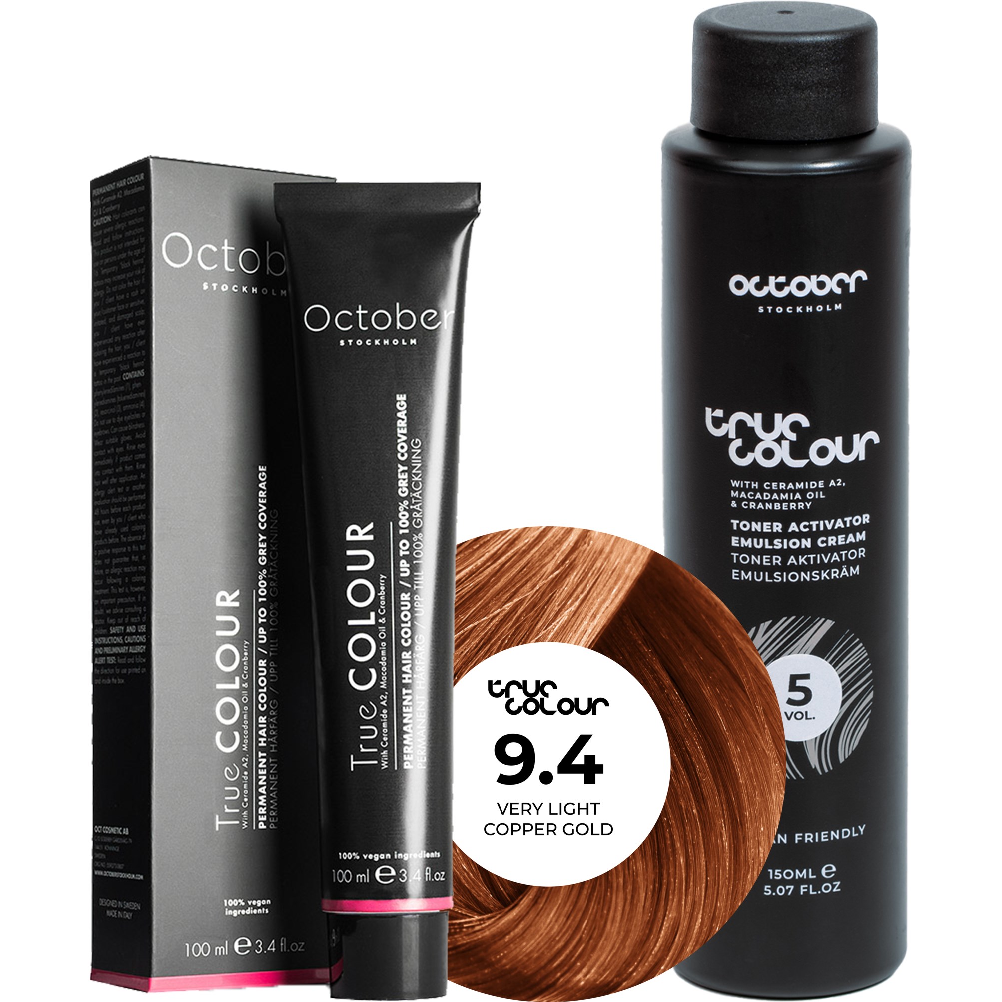 October Stockholm True Colour 5 Vol Colour Activator 150 ml & Col