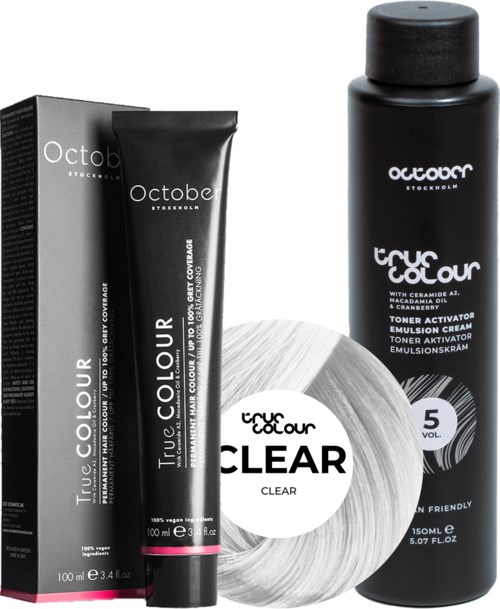 October Stockholm True Colour 5 Vol Colour Activator 150 ml & Colour 100 ml Clear