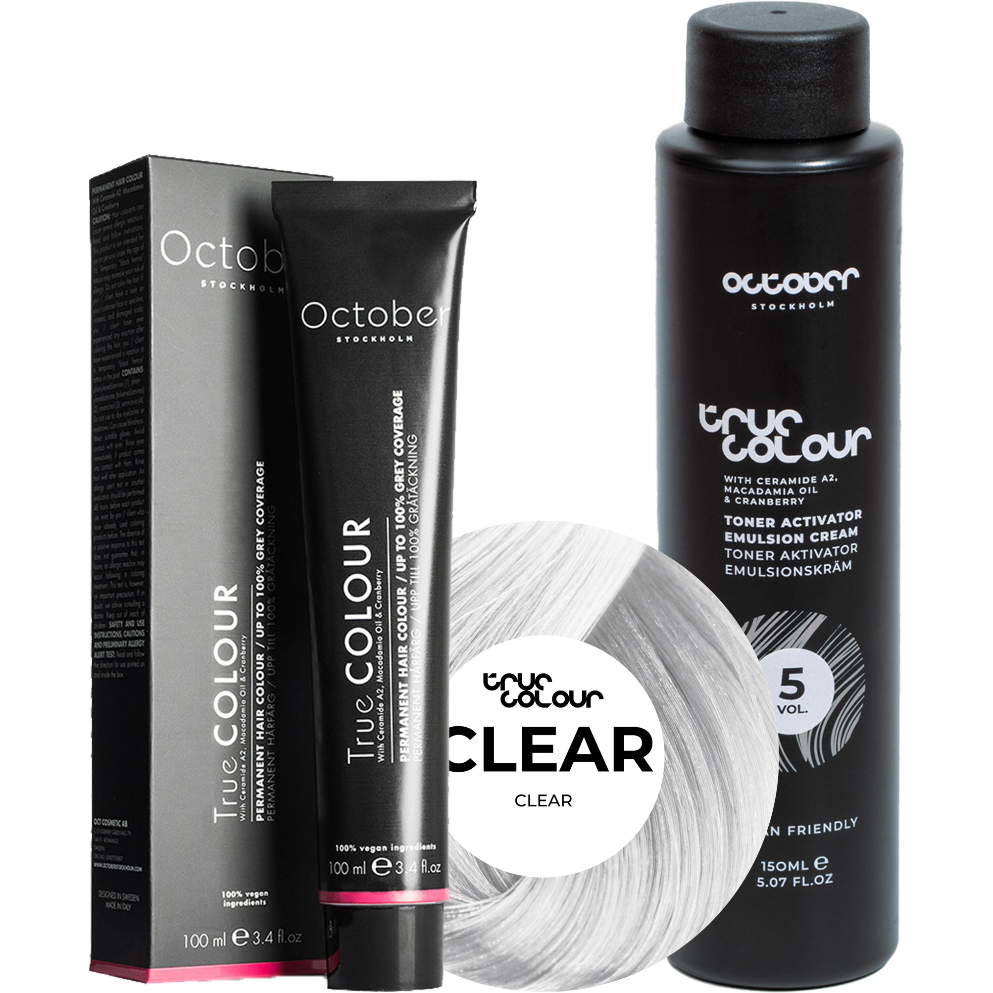 October Stockholm True Colour 5 Vol Colour Activator 150 ml & Col