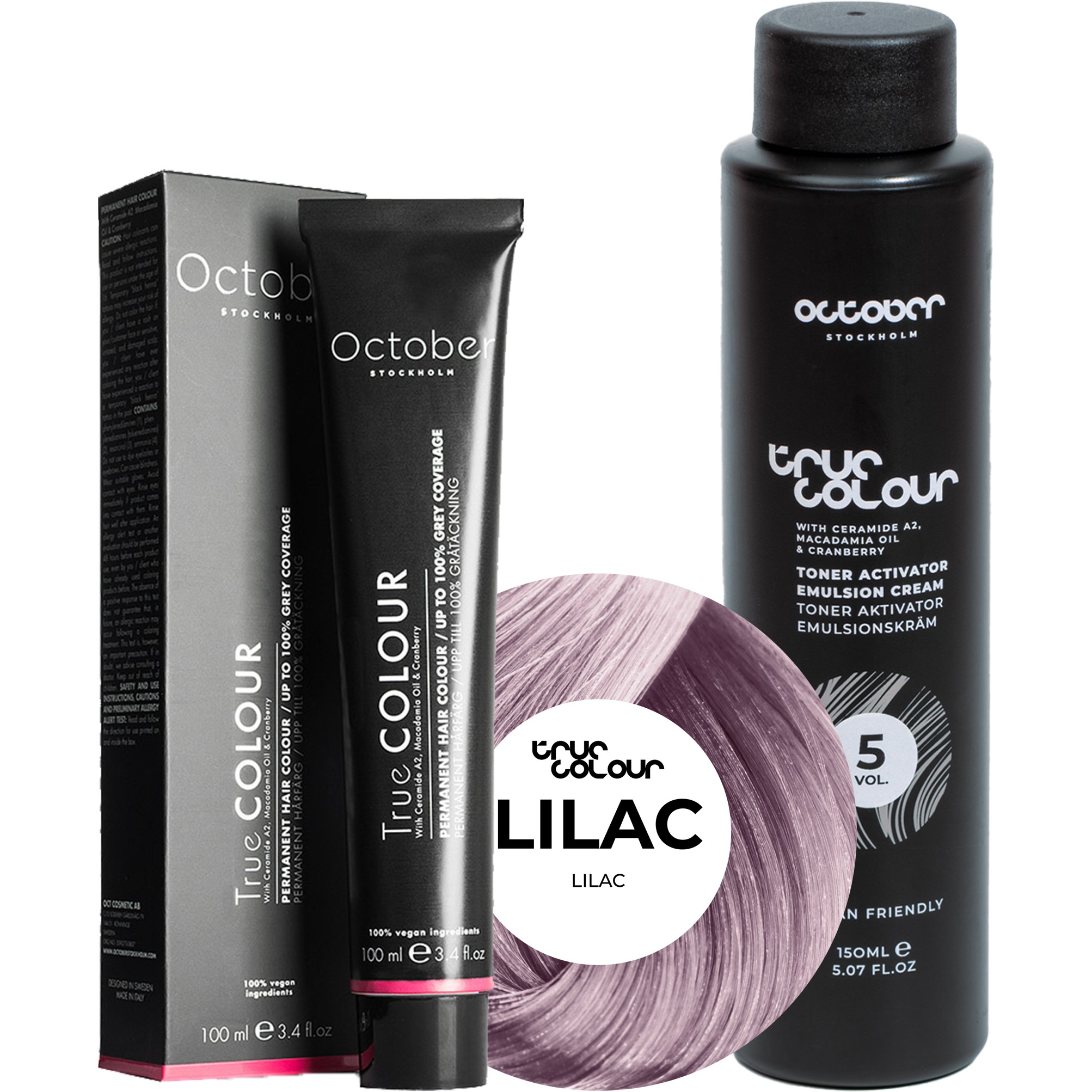 October Stockholm True Colour 5 Vol Colour Activator 150 ml & Col
