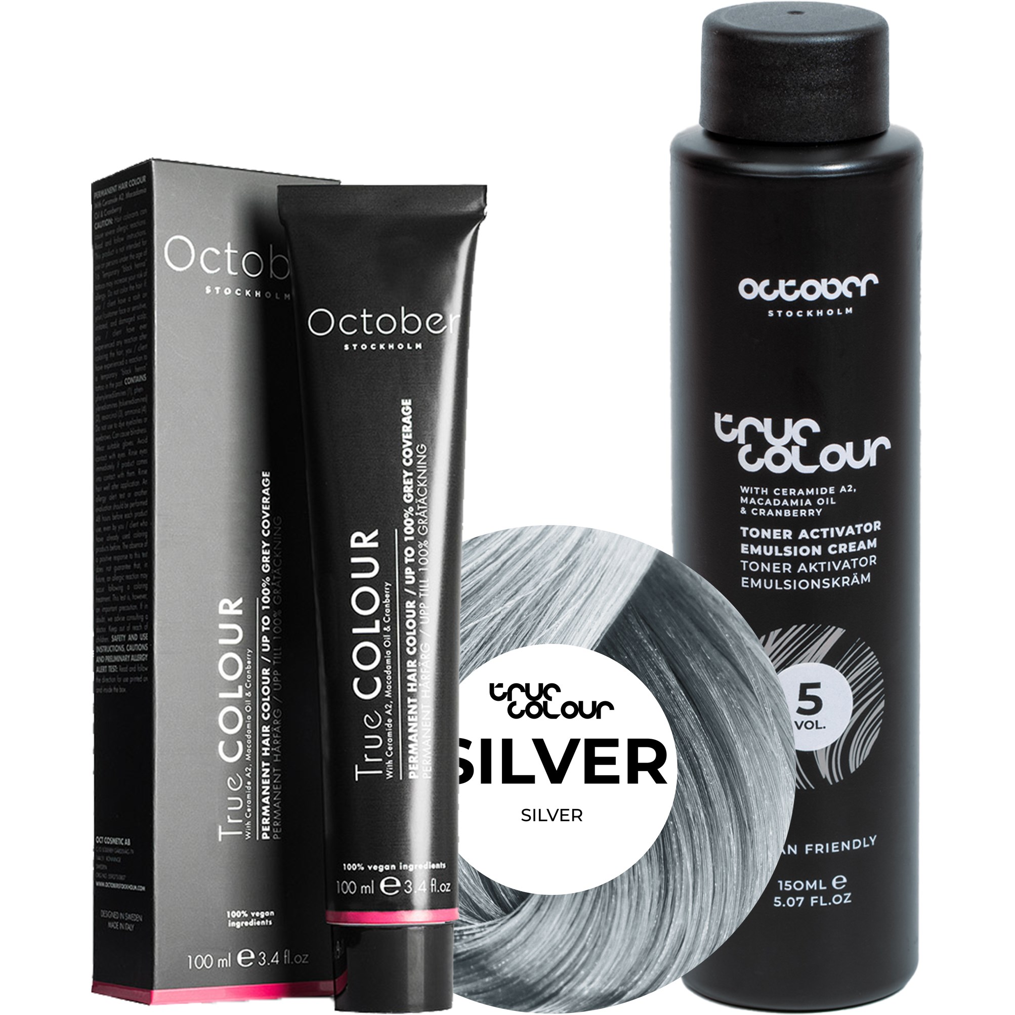 October Stockholm True Colour 5 Vol Colour Activator 150 ml & Col