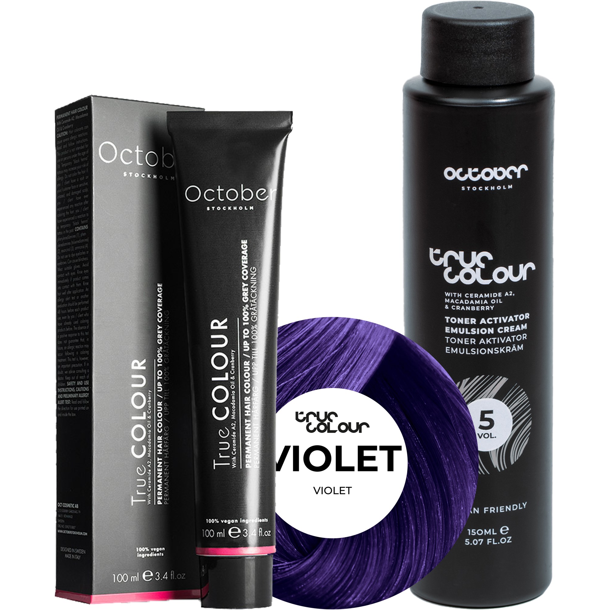 October Stockholm True Colour 5 Vol Colour Activator 150 ml & Col