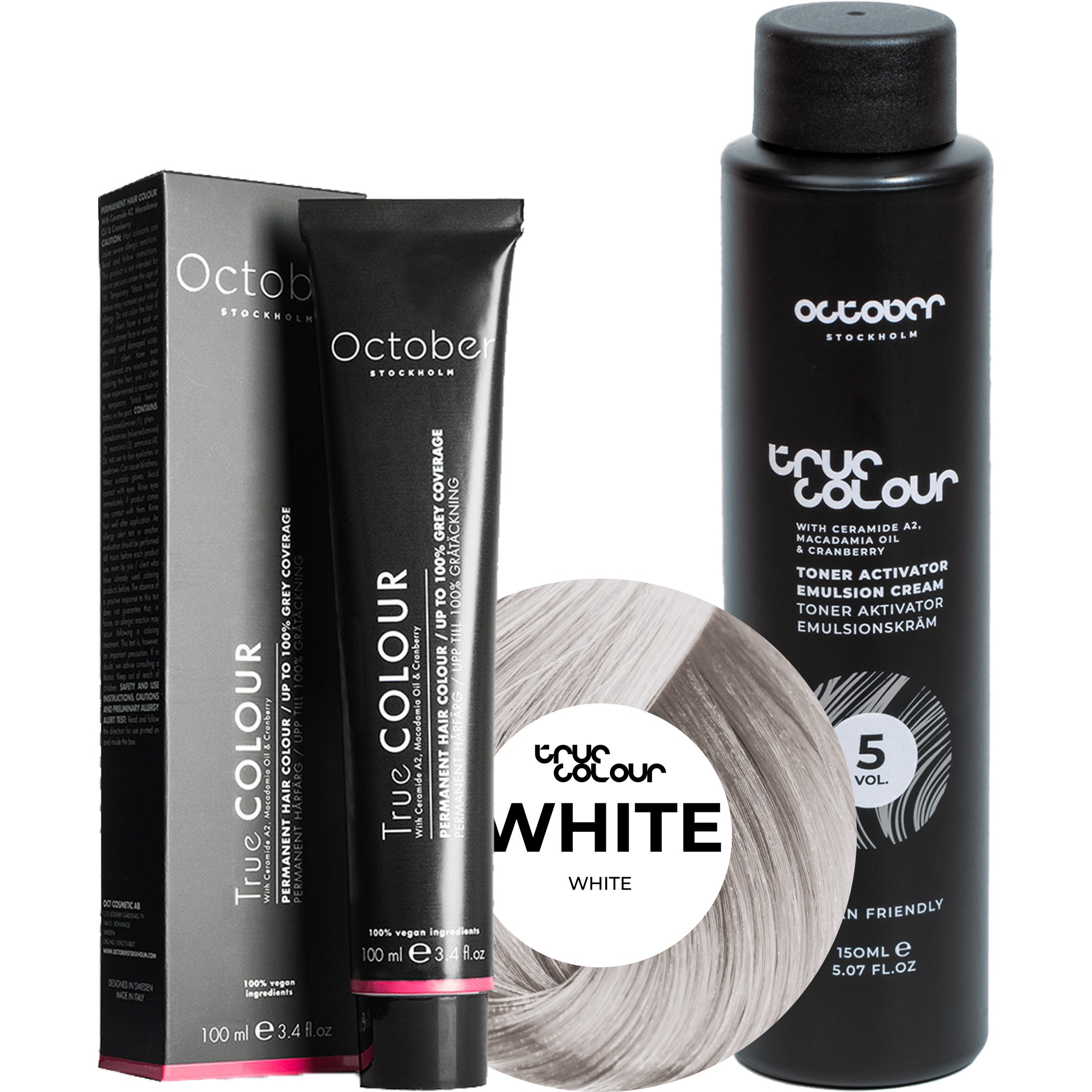 October Stockholm True Colour 5 Vol Colour Activator 150 ml & Col
