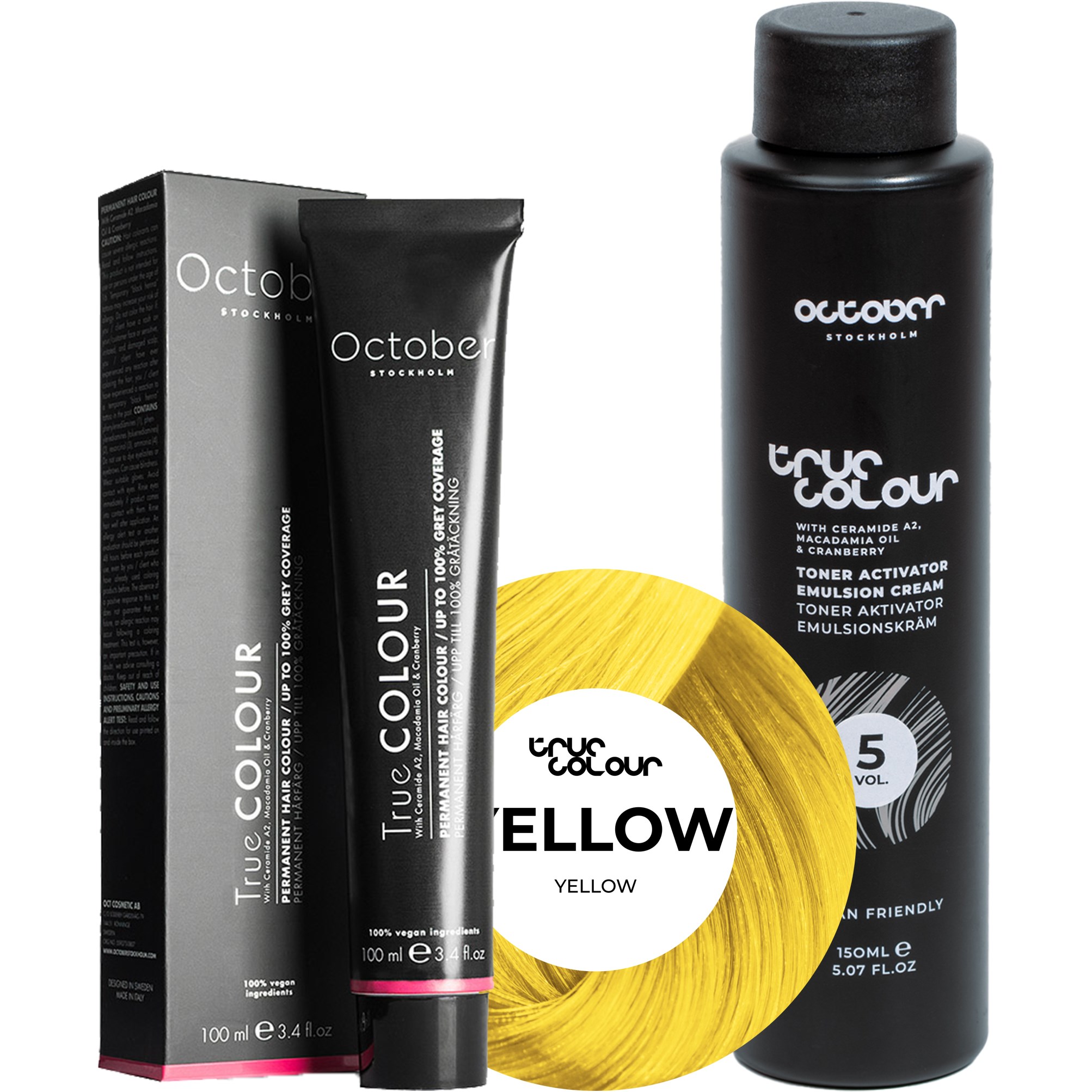 October Stockholm True Colour 5 Vol Colour Activator 150 ml & Col
