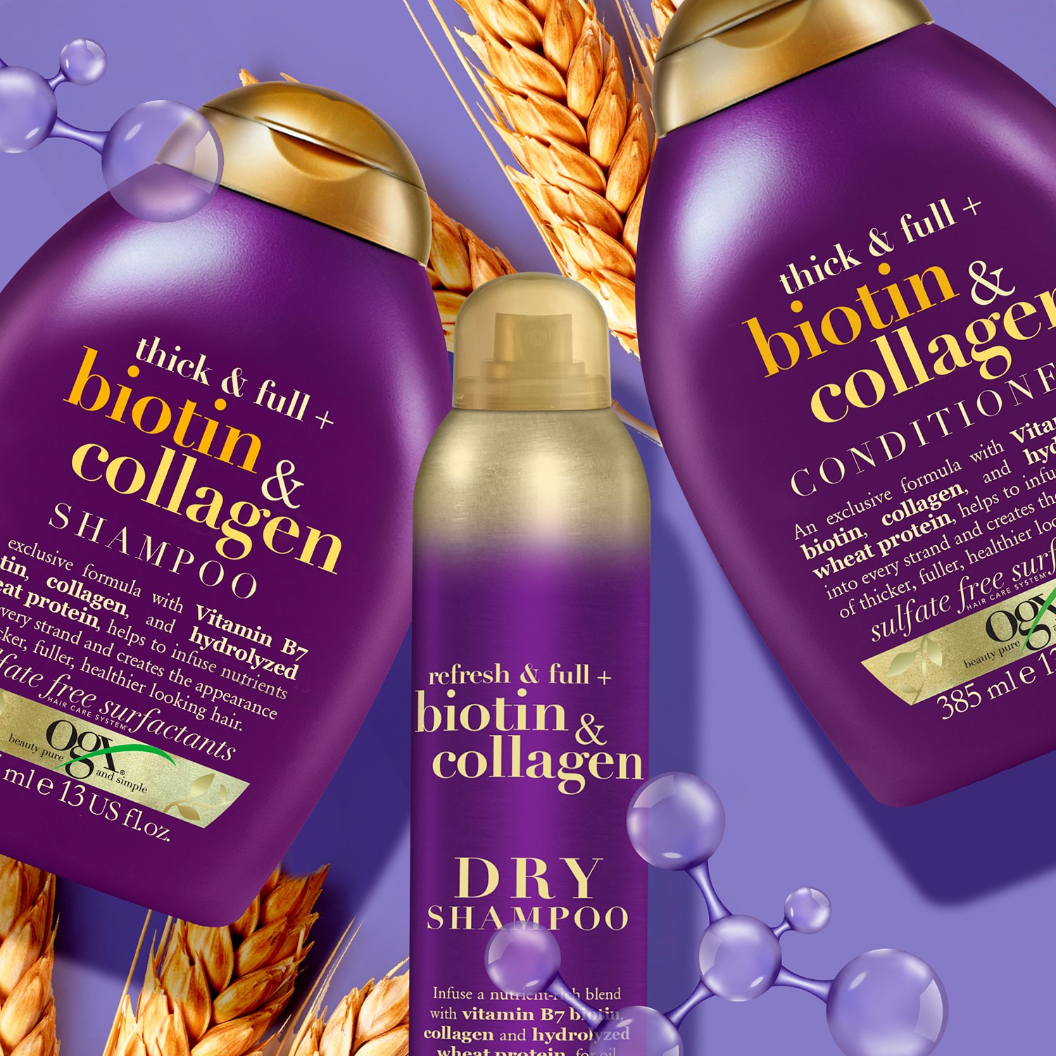Ogx Biotin & Collagen Shampoo 385 ml & Conditioner 385 ml (obrázok 3)