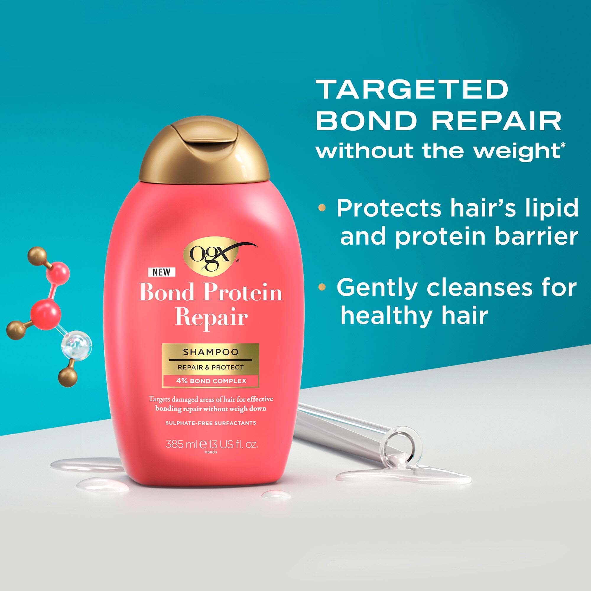 Ogx Bond Repair Shampoo 385 ml (obrázok 4)