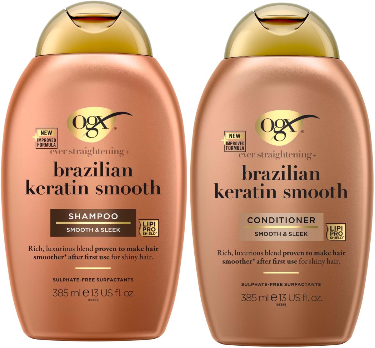 Ogx Brazilian Keratin Shampoo 385 ml & Conditioner 385 ml