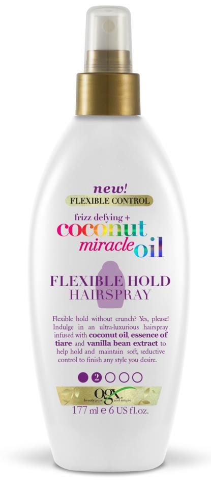 OGX Coco Miracle Flexible Hold HairSpr 177ml