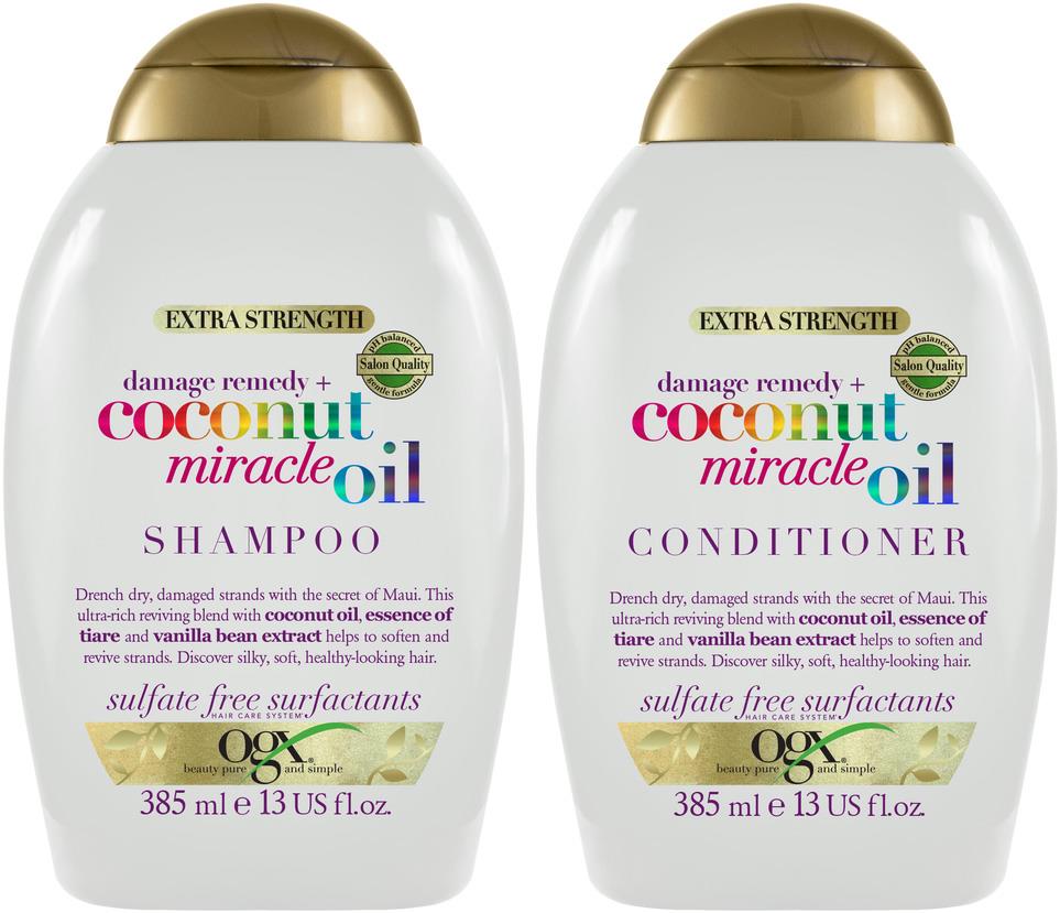 Ogx Coconut Miracle Oil Shampoo 385 ml & Conditioner 385 ml