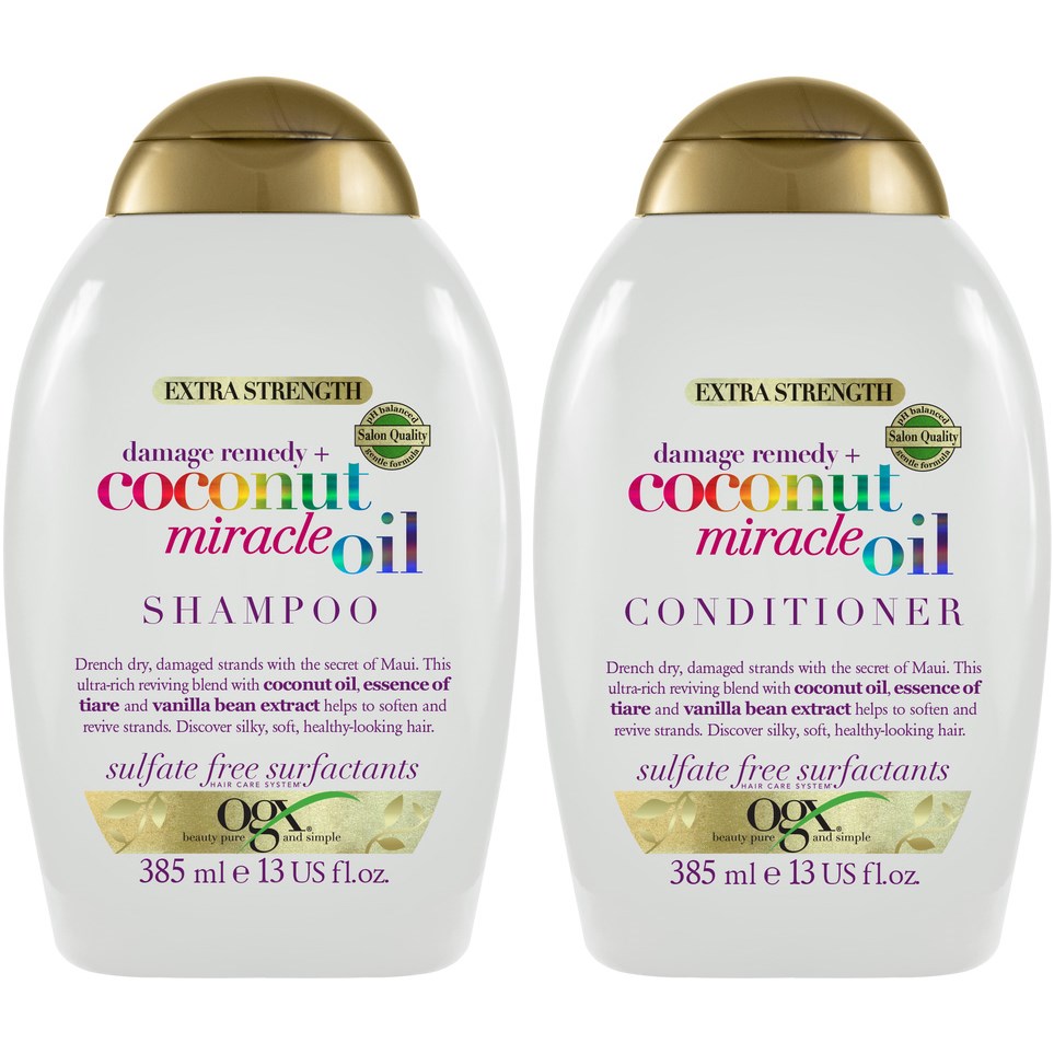 Ogx Coconut Miracle Oil Shampoo 385 ml & Conditioner 385 ml