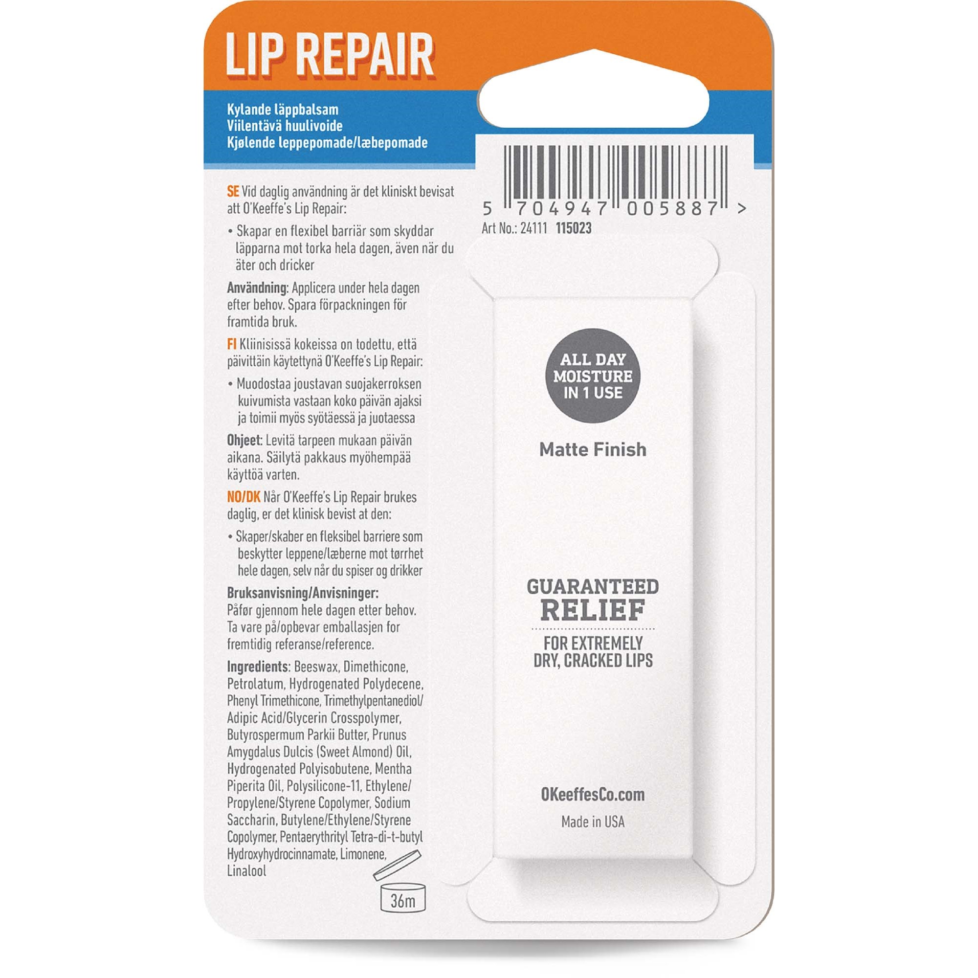 O´Keeffe´s Lip Repair Cooling Relief Lip Balm 4,2 g (obrázok 3)