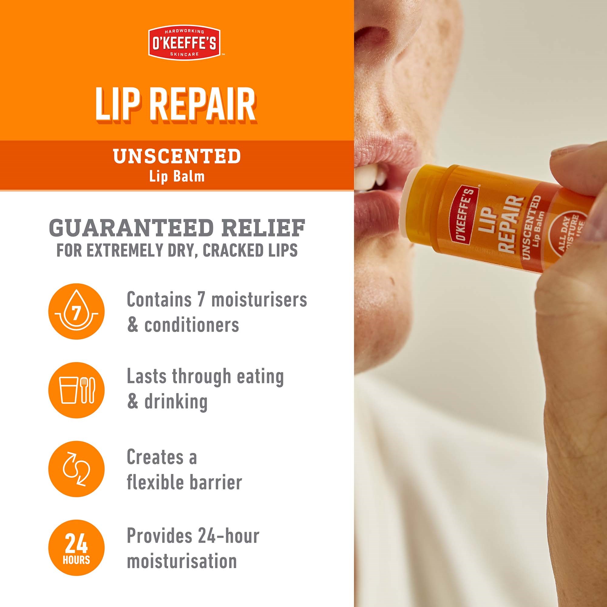 O´Keeffe´s Lip Repair Unscented Lip Balm 4,2 g (obrázok 9)