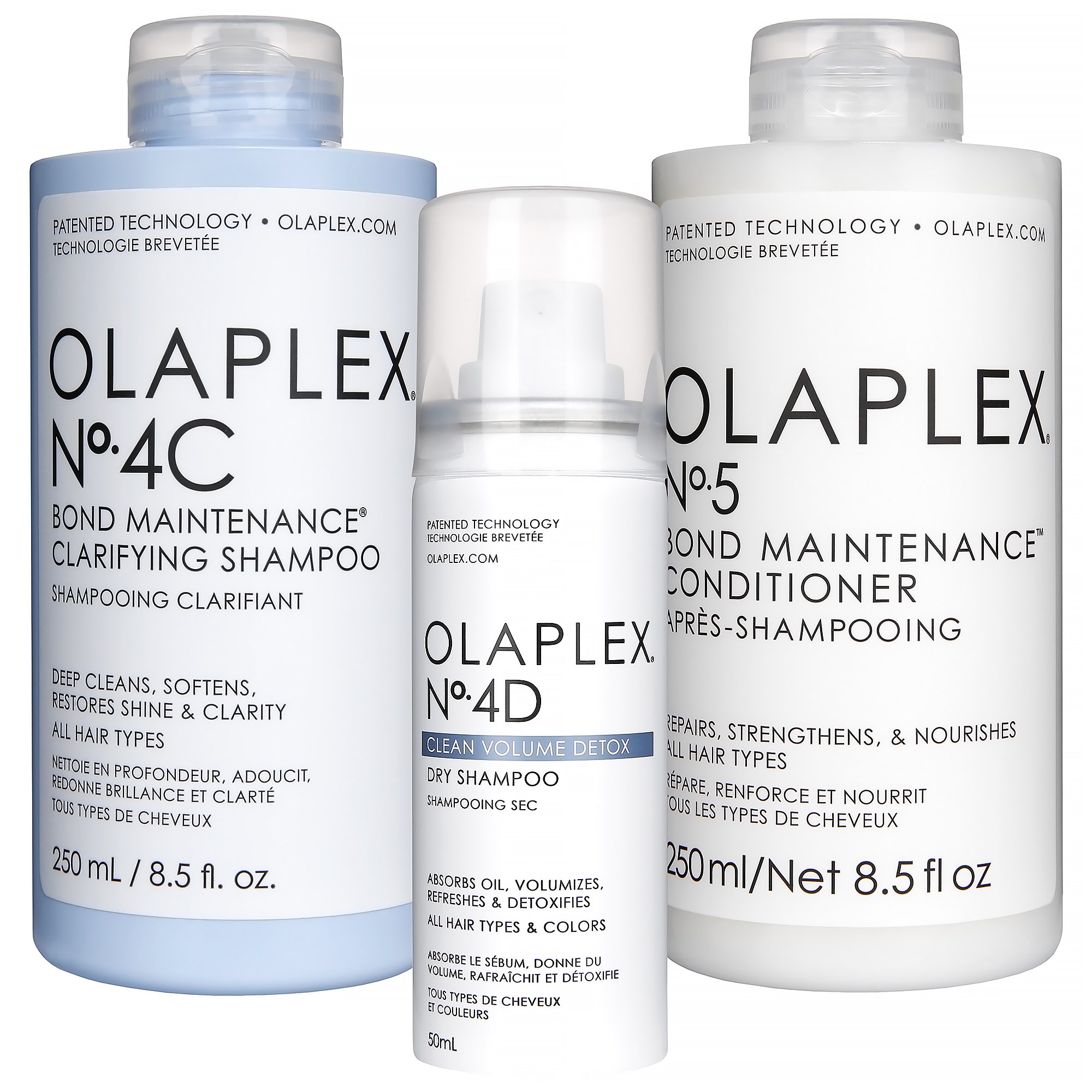 Olaplex Bundle No.4C Shampoo 250 ml & No.5 Conditioner 250 ml & N