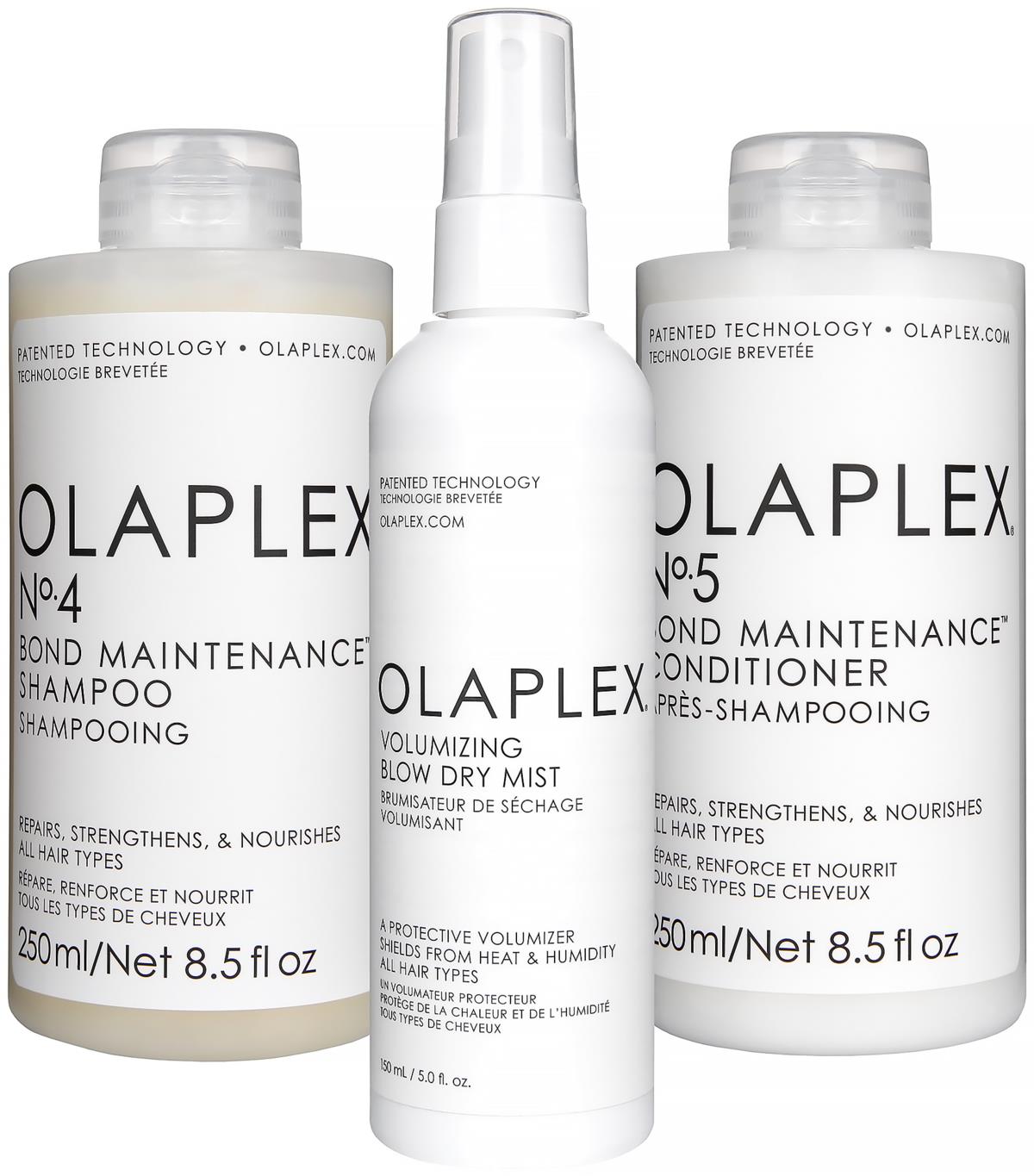 Olaplex Bundle No.4 Shampoo 250 ml & No.5 Conditioner 250 ml & Blow Dry Mist 150 ml