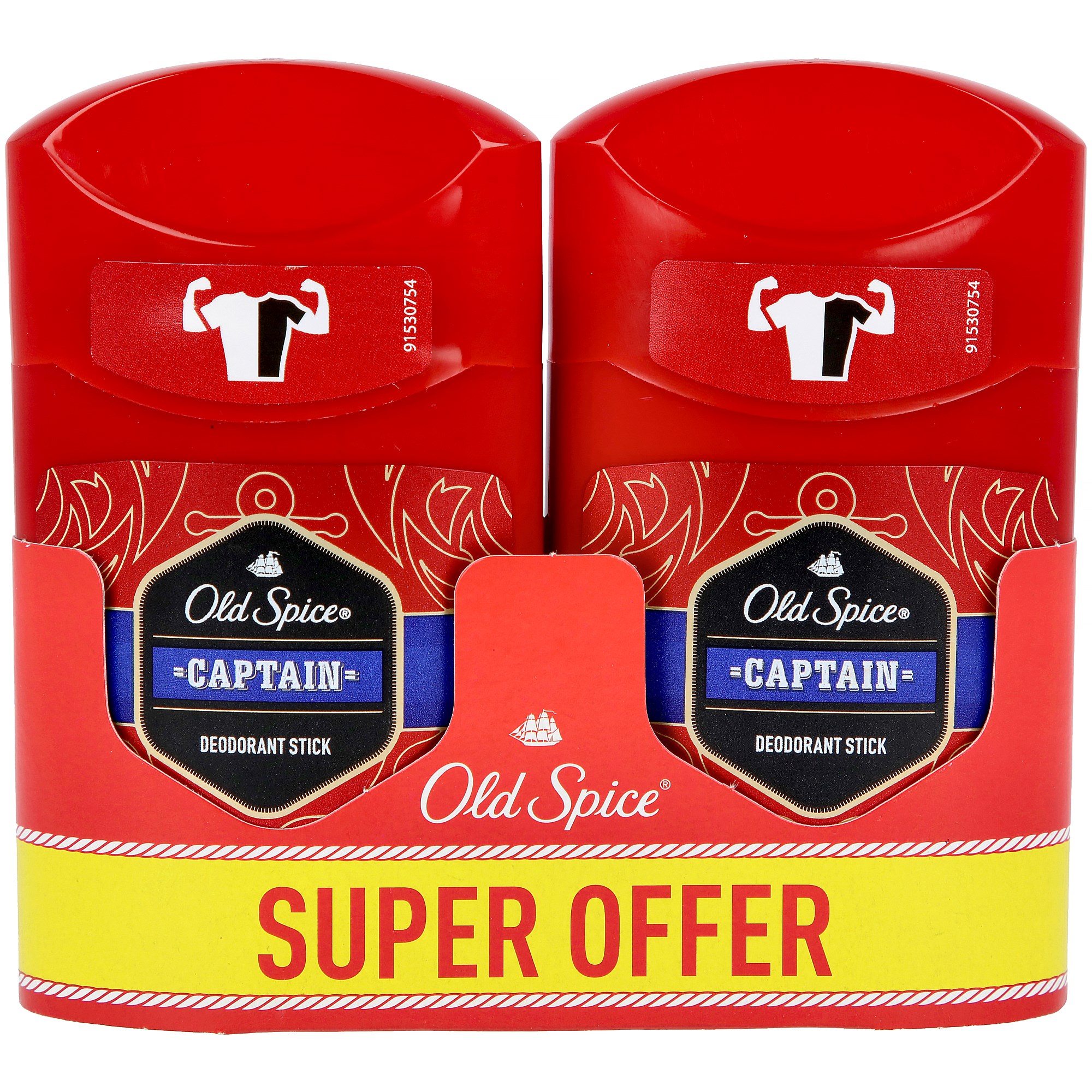 Läs mer om Old Spice Deodorant Stick Captain 2 Pack 100 ml