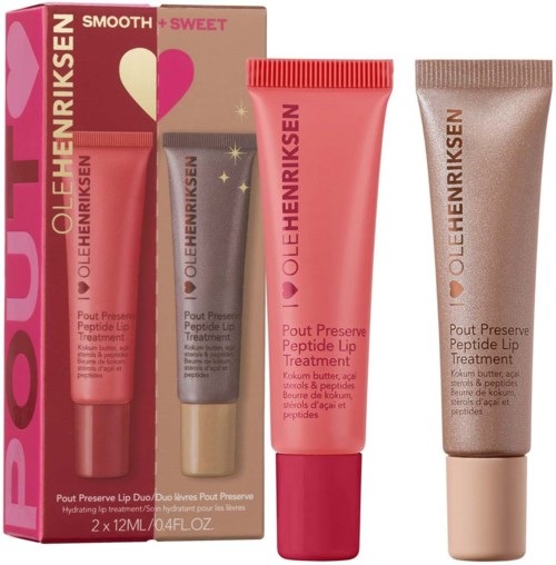 Ole Henriksen Pout Preserve Lip Duo Strawberry Sorbet + Creme Brulee Glimmer