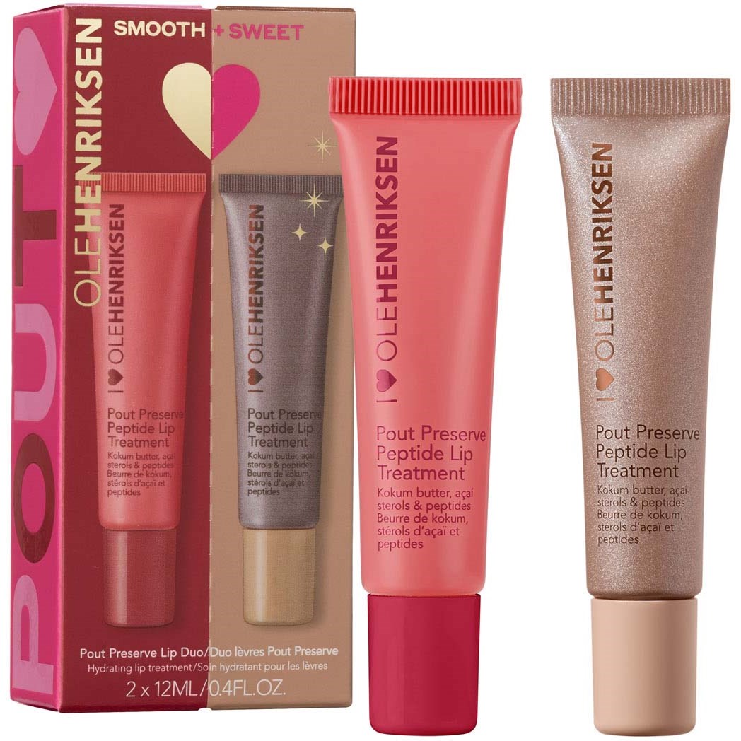 Ole Henriksen Pout Preserve Lip Duo Strawberry Sorbet + Creme Brulee Glimmer