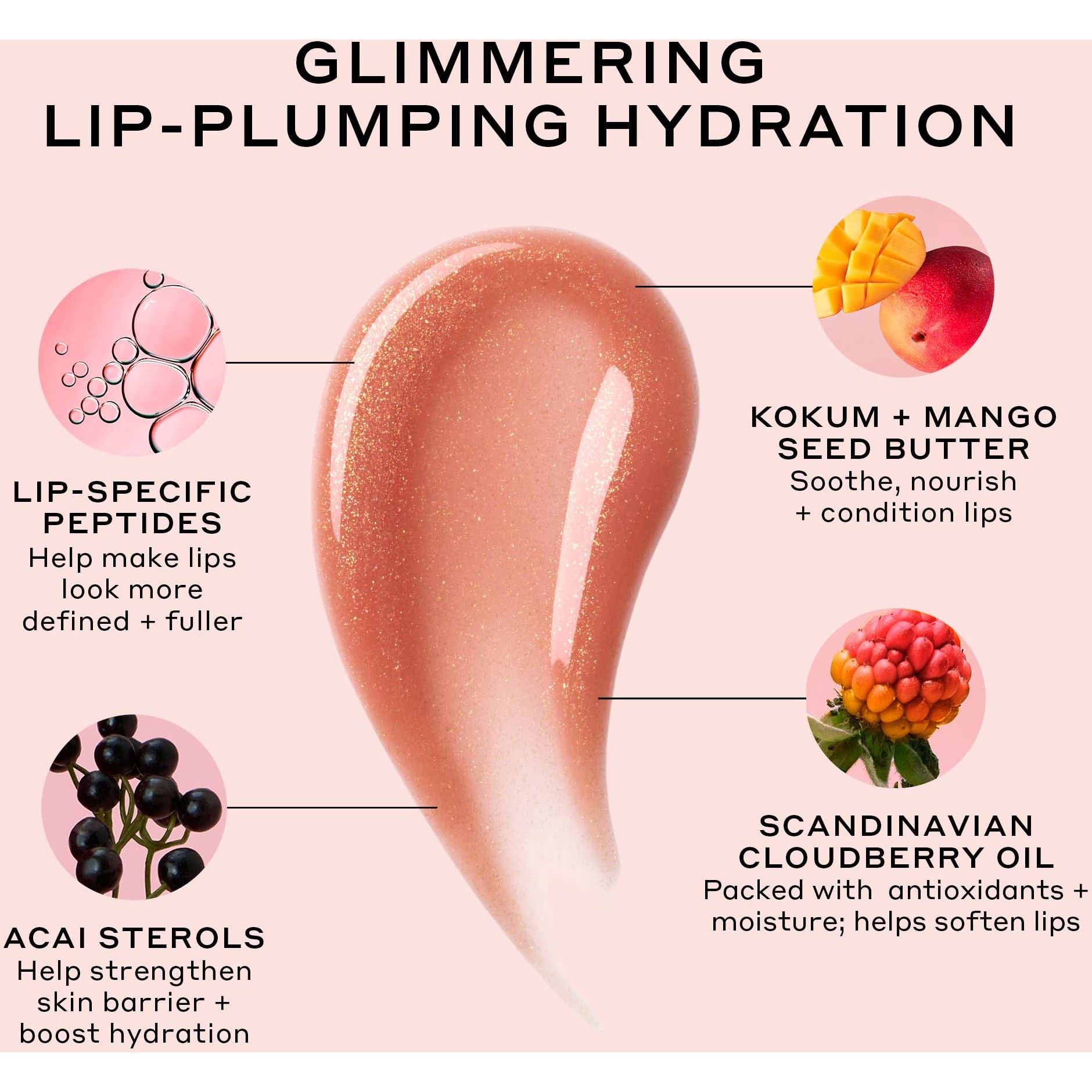 OLEHENRIKSEN Pout Preserve Peptide Lip Treatment Glimmers Strawberry (obrázok 5)