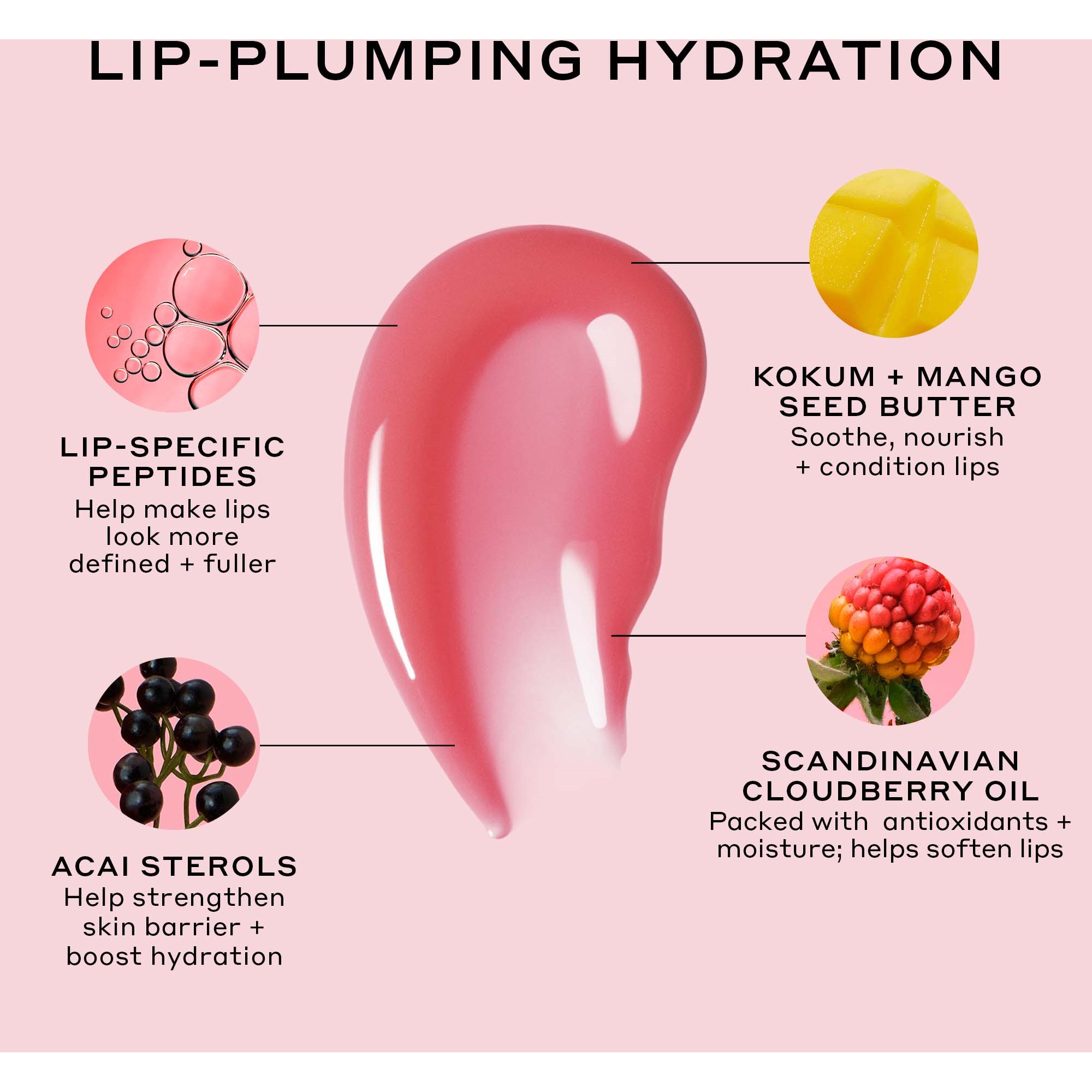 OLEHENRIKSEN Pout Preserve Peptide Lip Treatment Strawberry Sortbet (obrázok 5)