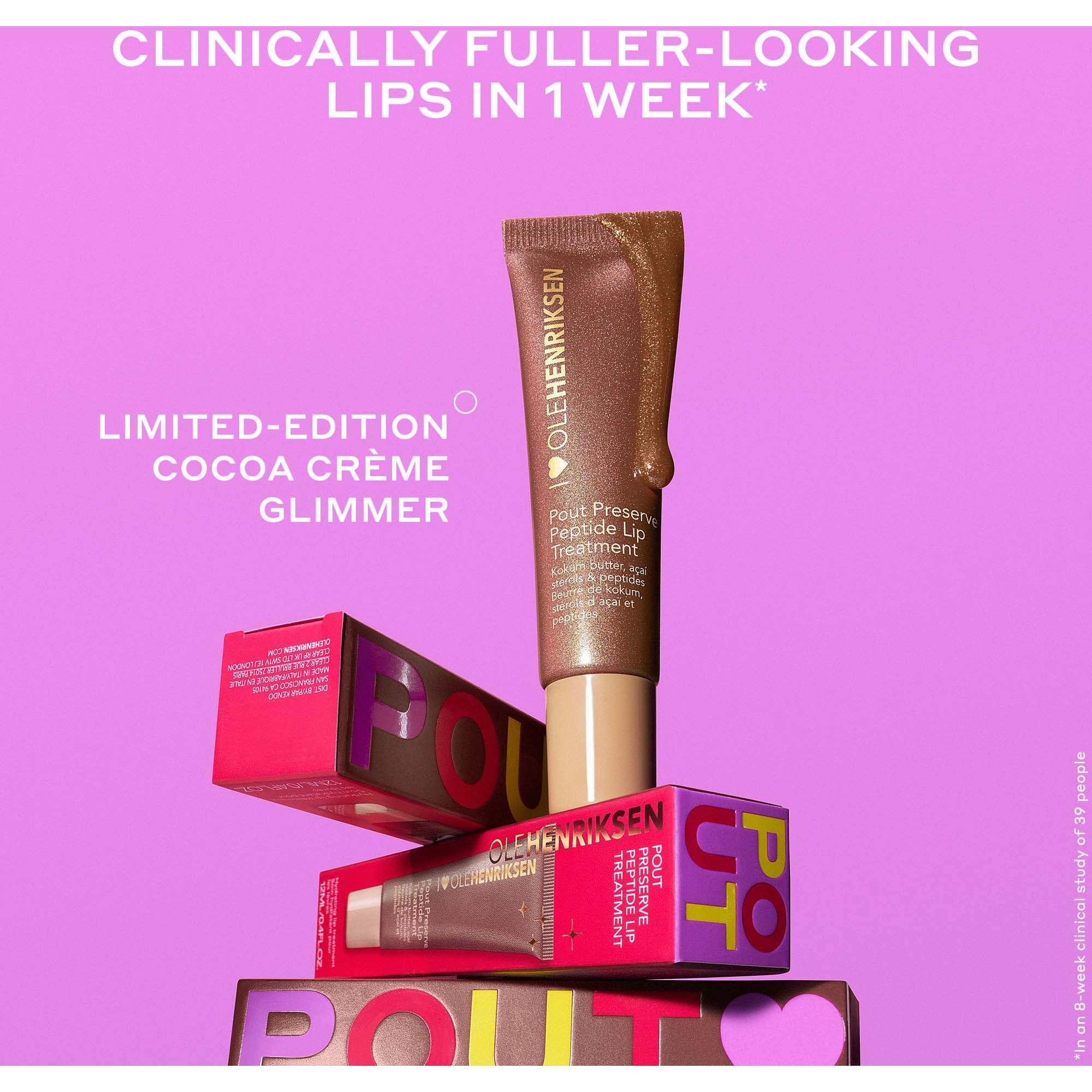 OLEHENRIKSEN Pout Preserve Peptide Lip Treatment Glimmers Cocoa Crem (obrázok 3)