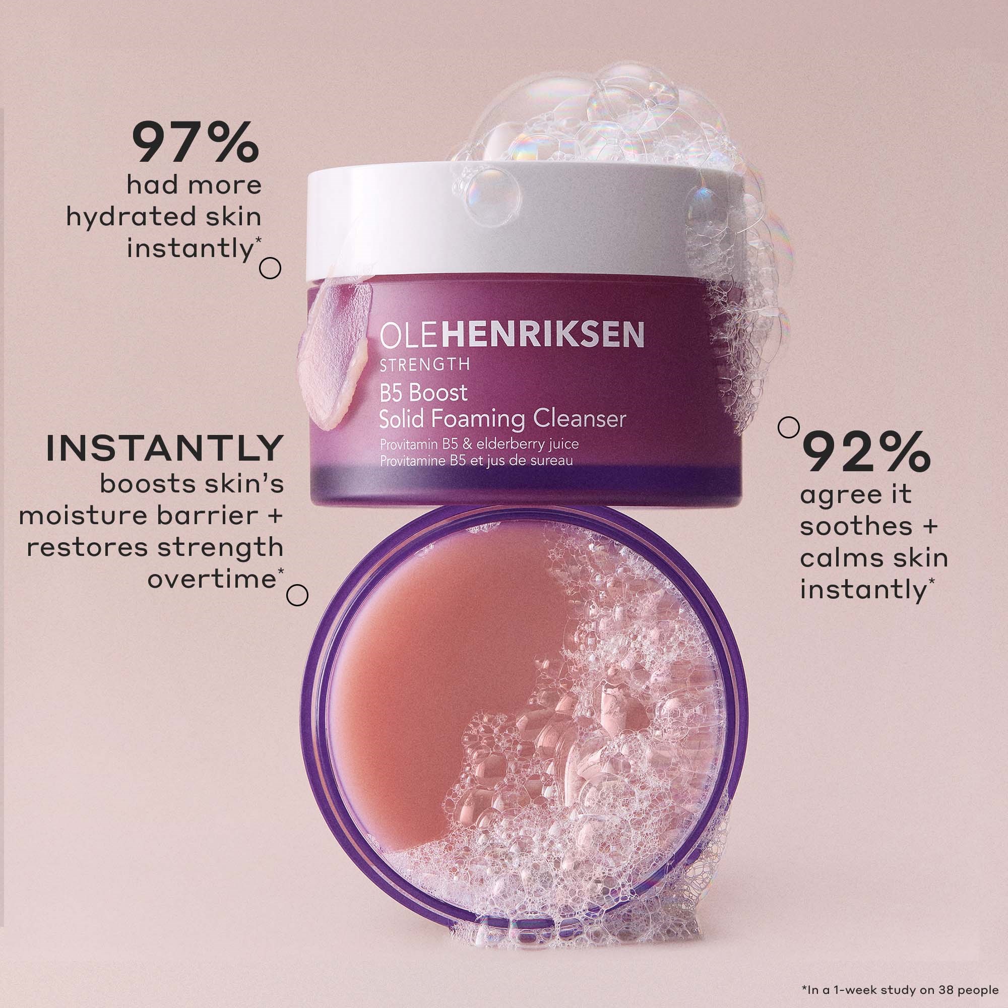 OLEHENRIKSEN Strength B5 Boost Solid Foaming Cleanser 100 ml (zdjęcie 6)