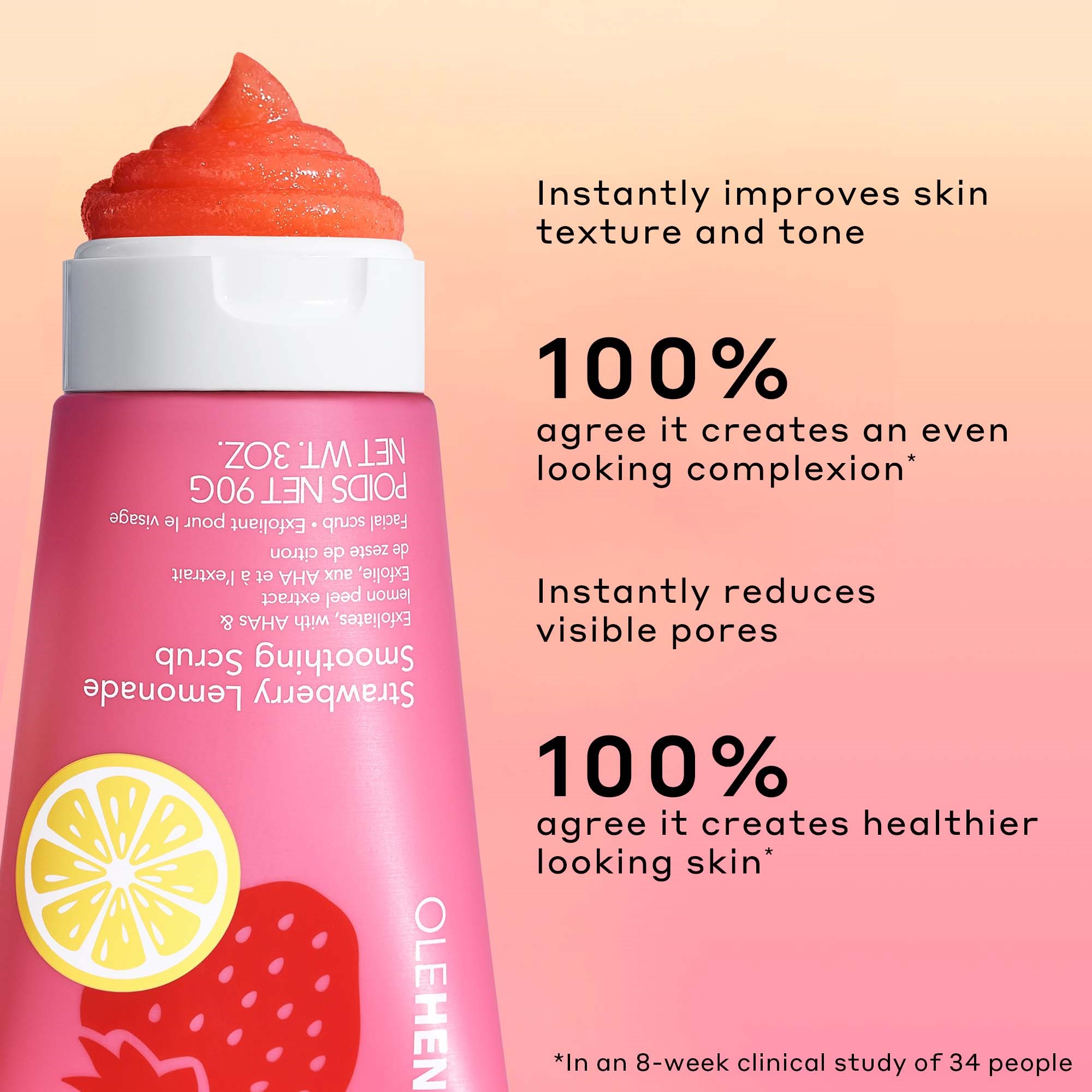 OLEHENRIKSEN Transform Strawberry Lemonade Smoothing Scrub 90 ml (obrázok 3)