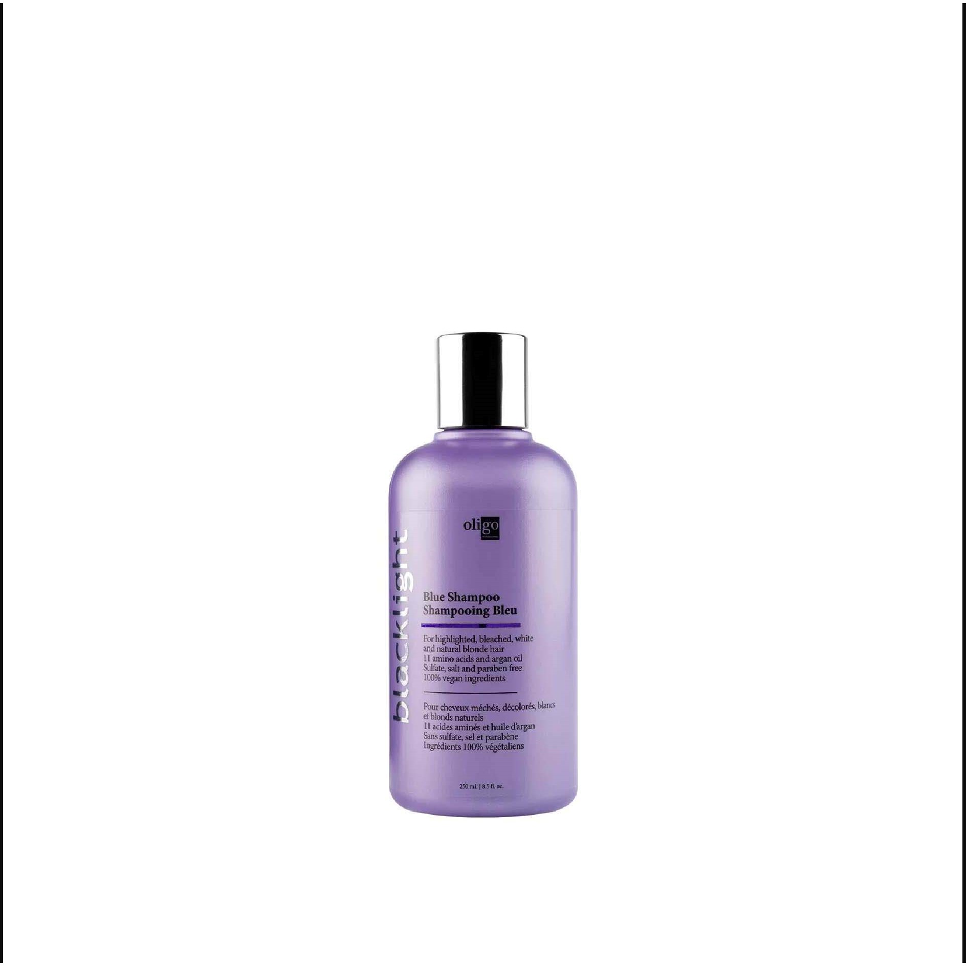 Läs mer om Oligo Blacklight Styling & Care Blue shampoo 250 ml