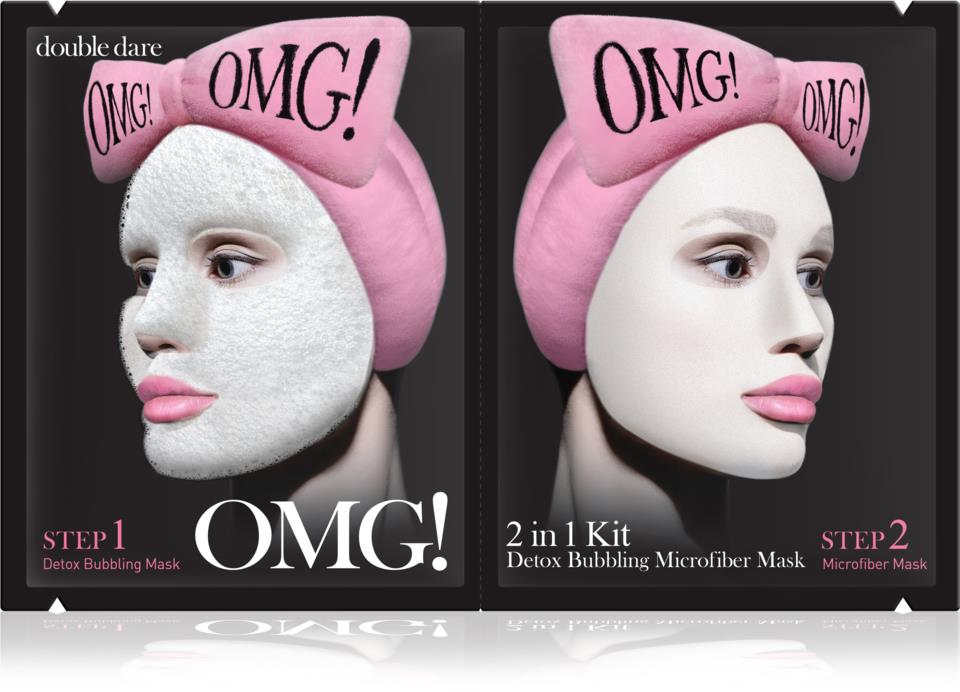 OMG! 2In1 Kit Detox Bubbling Microfiber Mask