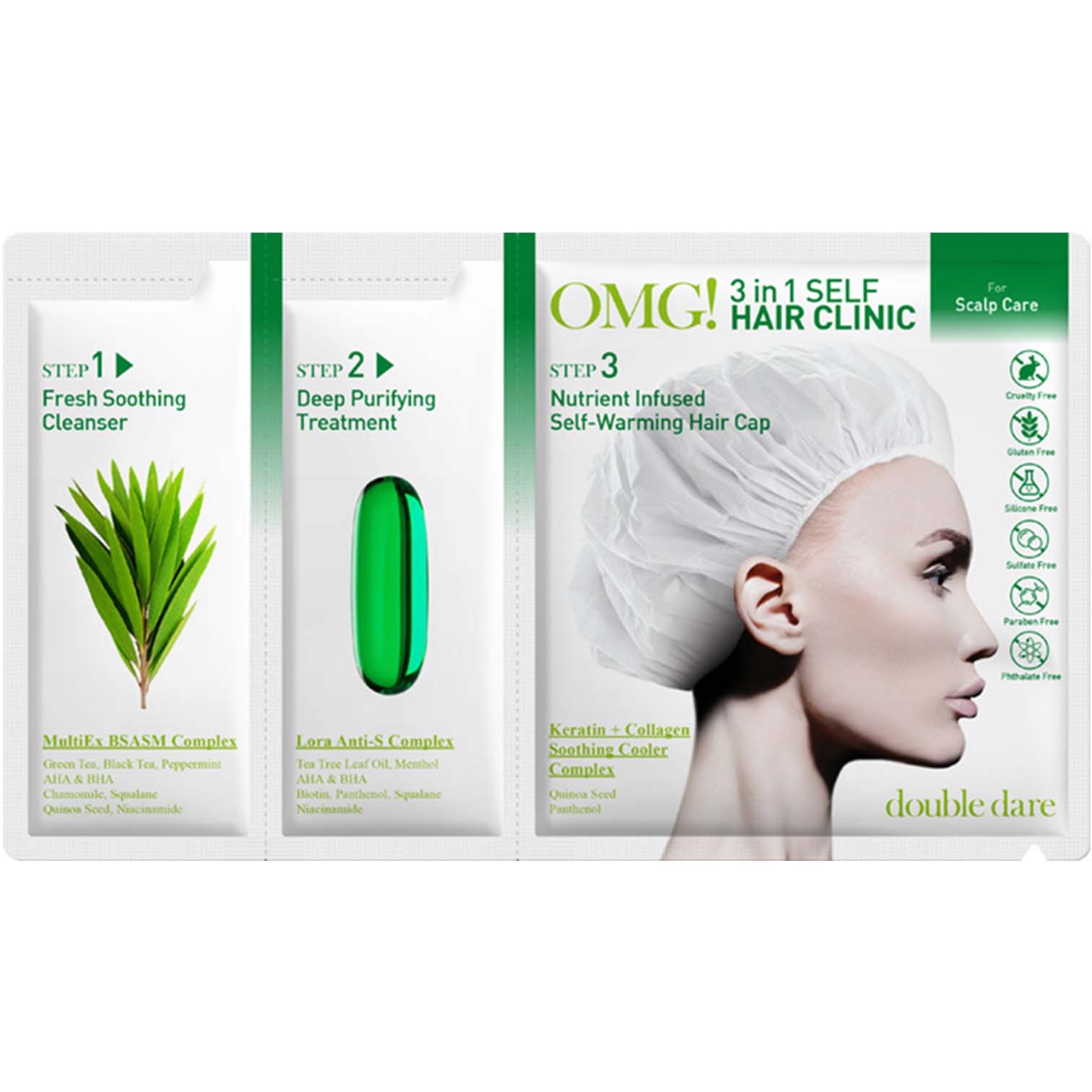 OMG! Double Dare 3In1 Self Hair Clinic Scalp Care