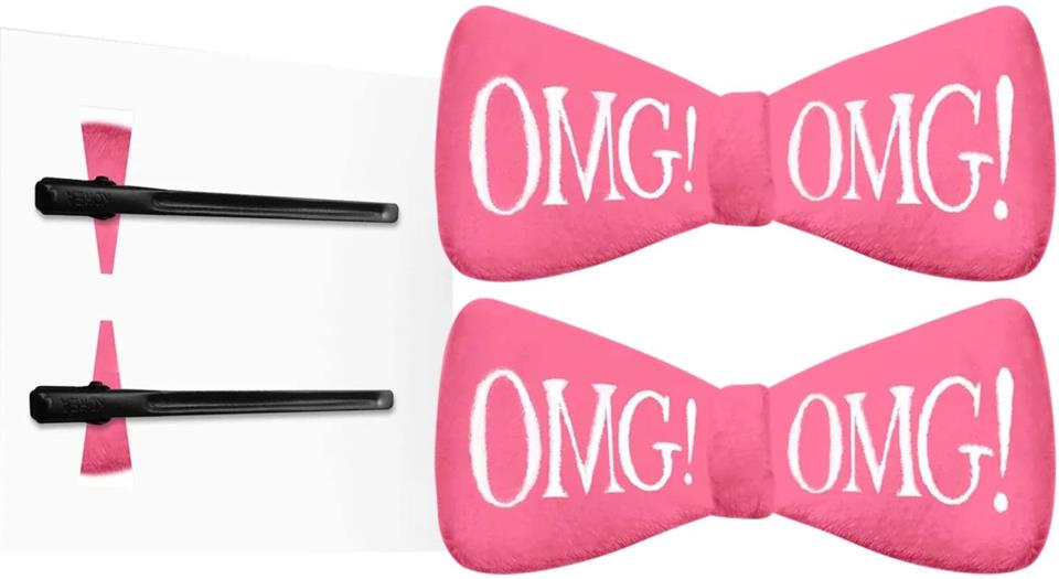 OMG! Double Dare Hair Up Bow Pin Hot Pink
