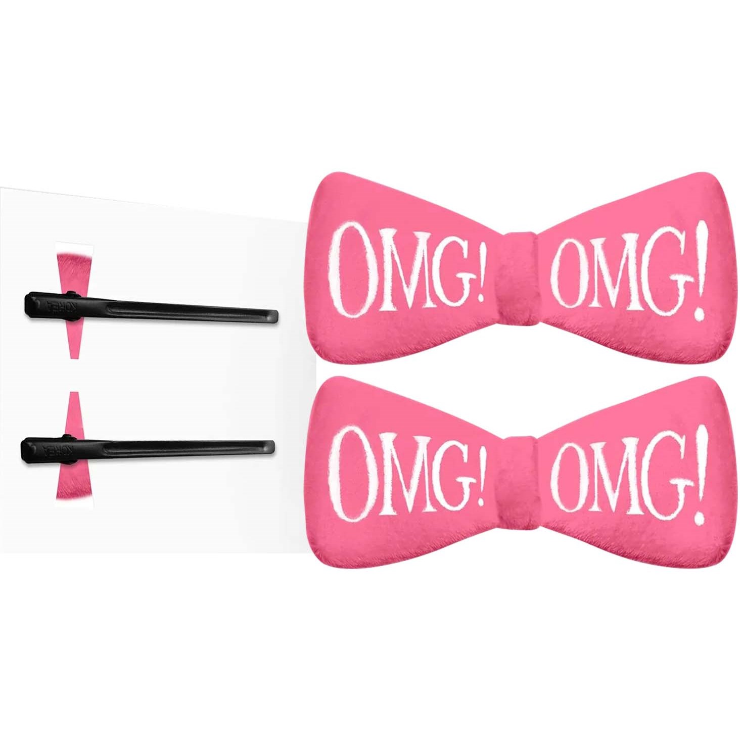 Läs mer om OMG! Double Dare Hair Up Bow Pin Hot Pink