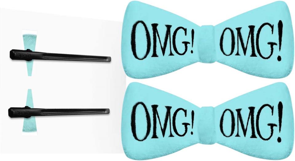 OMG! Double Dare Hair Up Bow Pin Sky Blue