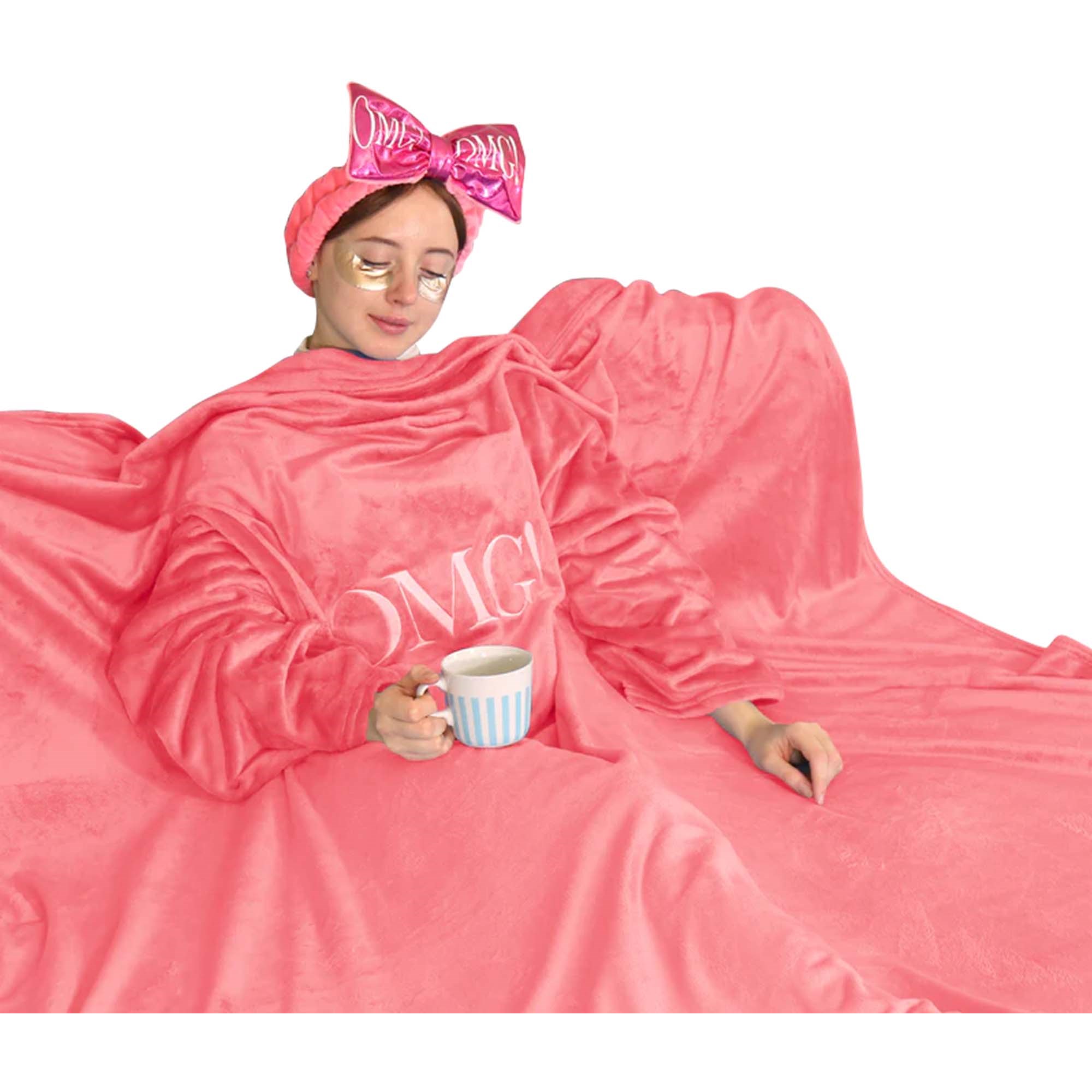 Läs mer om OMG! Double Dare Hug Me Blanket Pink
