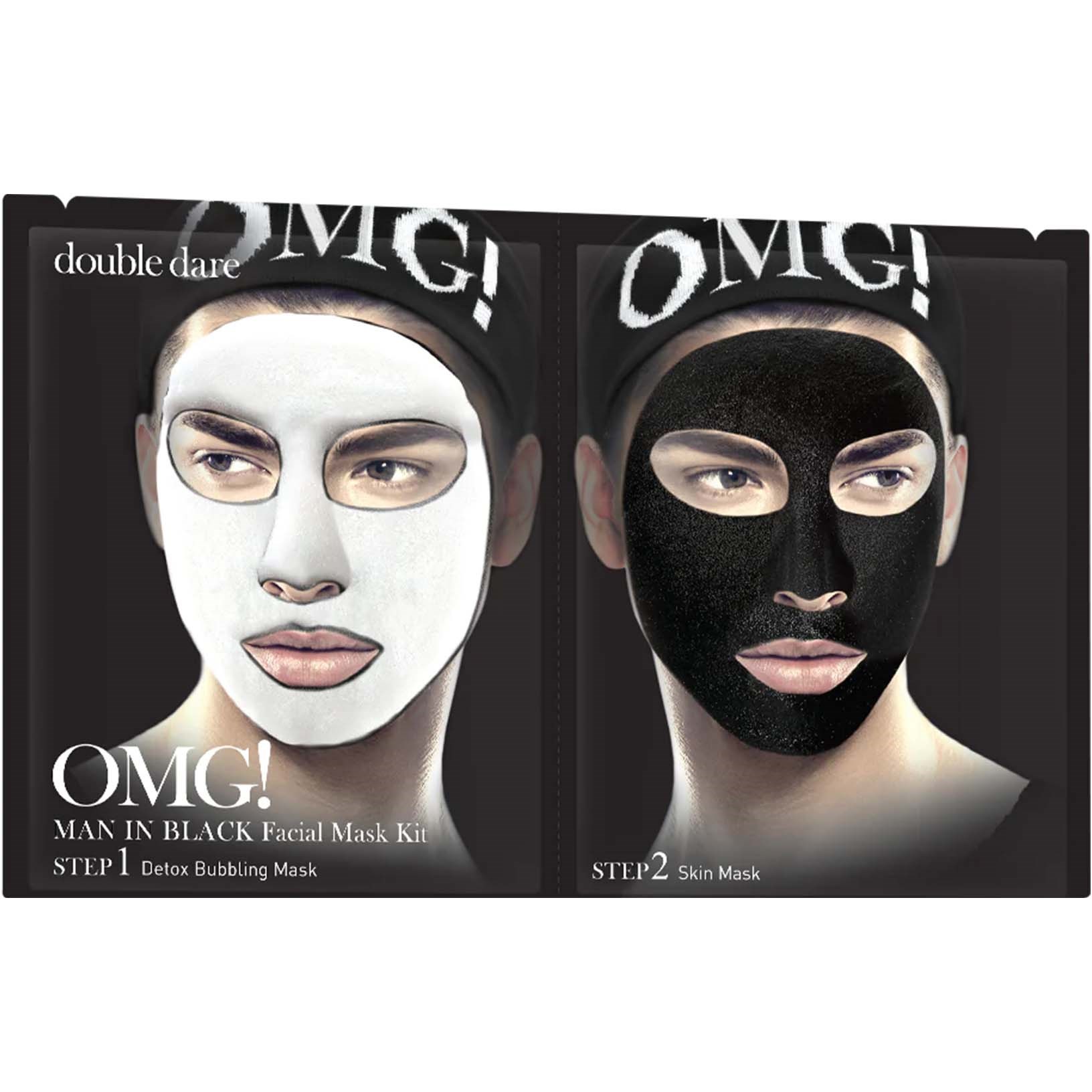 OMG! Double Dare Man In Black Facial Mask 1 pcs