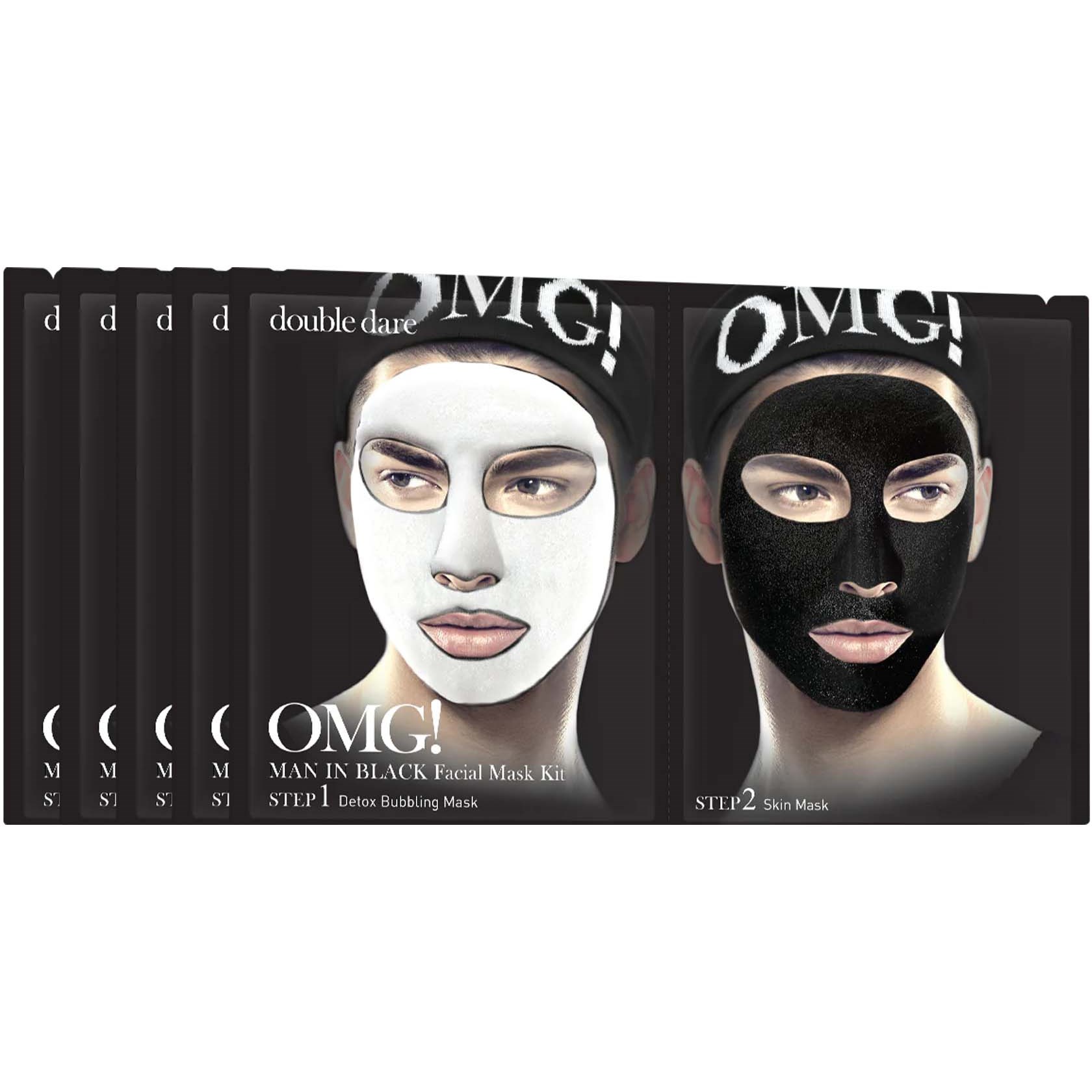 Läs mer om OMG! Double Dare Man In Black Facial Mask 5 pcs