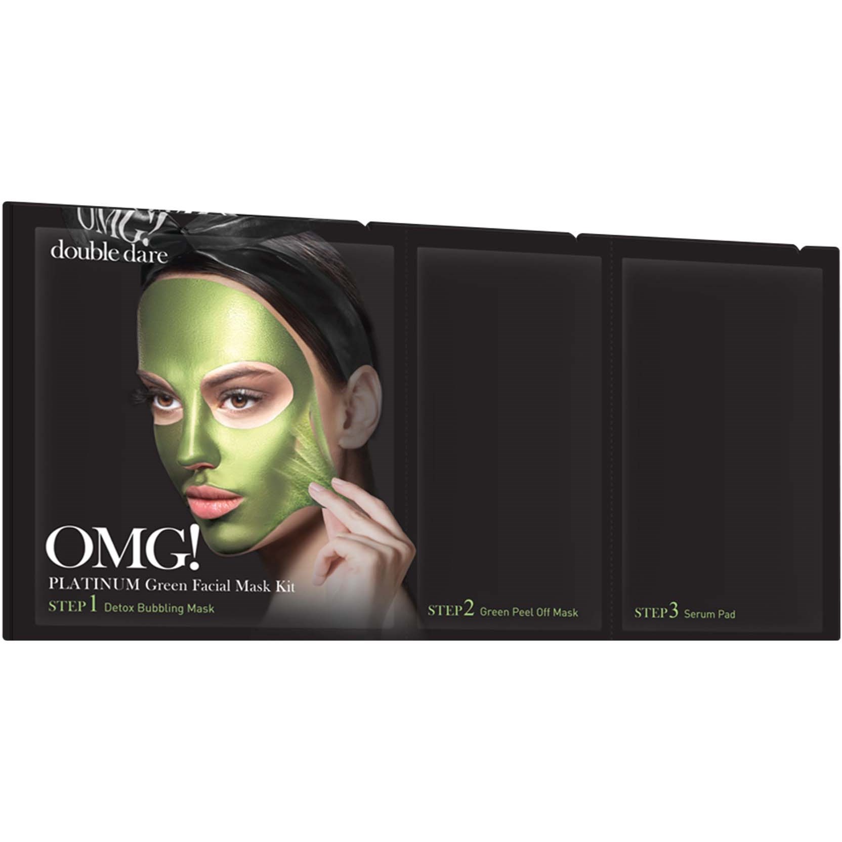 Läs mer om OMG! Double Dare Platinum Green Facial Mask 1 pcs