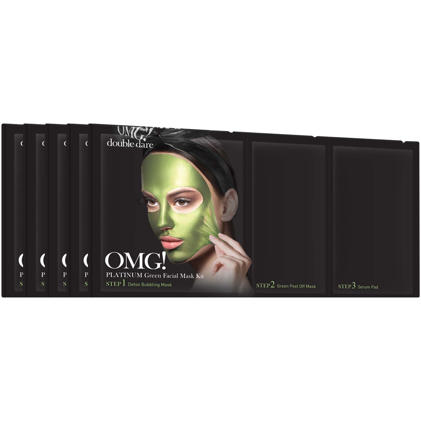 Läs mer om OMG! Double Dare Platinum Green Facial Mask 5 pcs