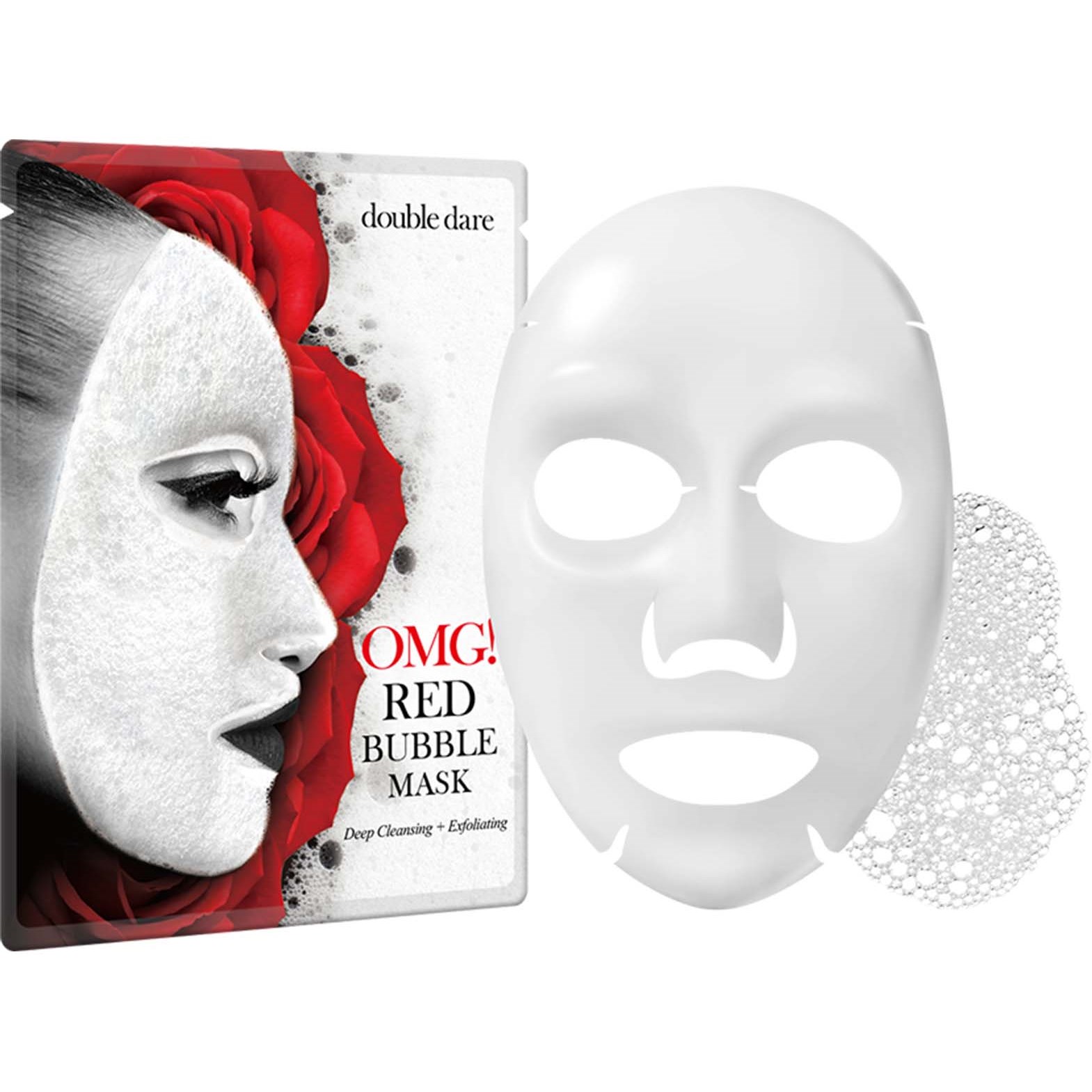 Läs mer om OMG! Double Dare Red Bubble Mask 1 pcs