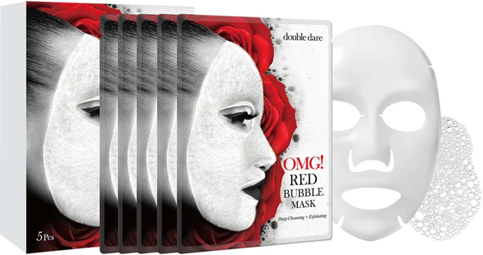 OMG! Double Dare Red Bubble Mask 5 pcs