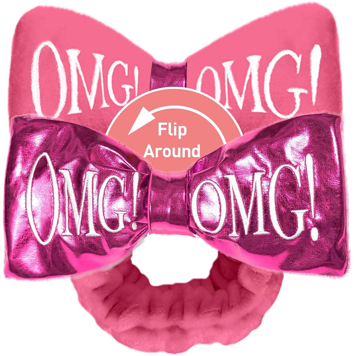 Läs mer om OMG! Double Dare Reversible Hairband Hot Pink
