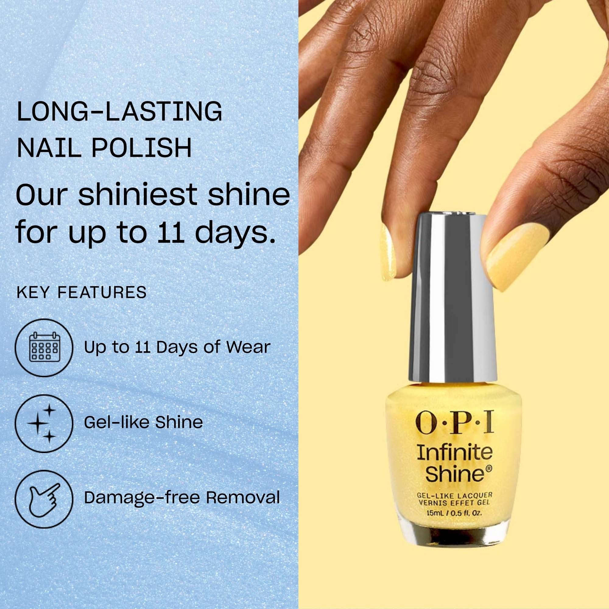 OPI Infinite Shine Spring 25 OPI'm Dreaming Slay Hello to Yellow (obrázok 3)
