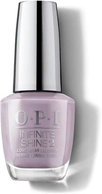 En flaska O.P.I Infinite Shine nagellack i mjuk lavendel färg med en glänsande Silver-lock.