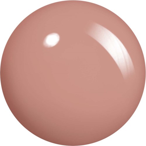 Kiiltävä, pyöreä, beige pallo, jossa on heijastuma ylävasemmassa kulmassa.
