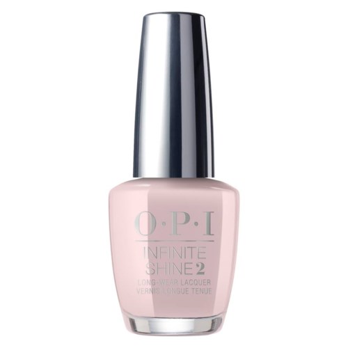 En flaska rosa nagellack med silverkork från O.P.I. Infinite Shine 2-kollektionen.
