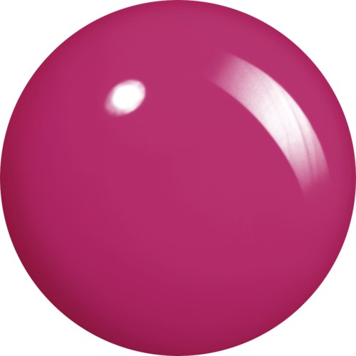 En glänsande, rosa boll med en reflektion på ytan.