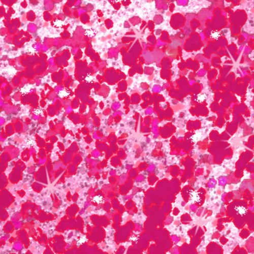 En färgstark glitterbakgrund med massor av rosa och röda glittriga stjärnor.