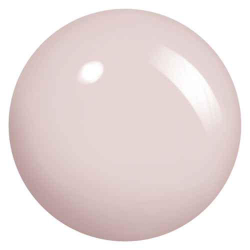 En blank, slät, ljusrosa sfär med en stark reflex som visar dess glansiga yta.